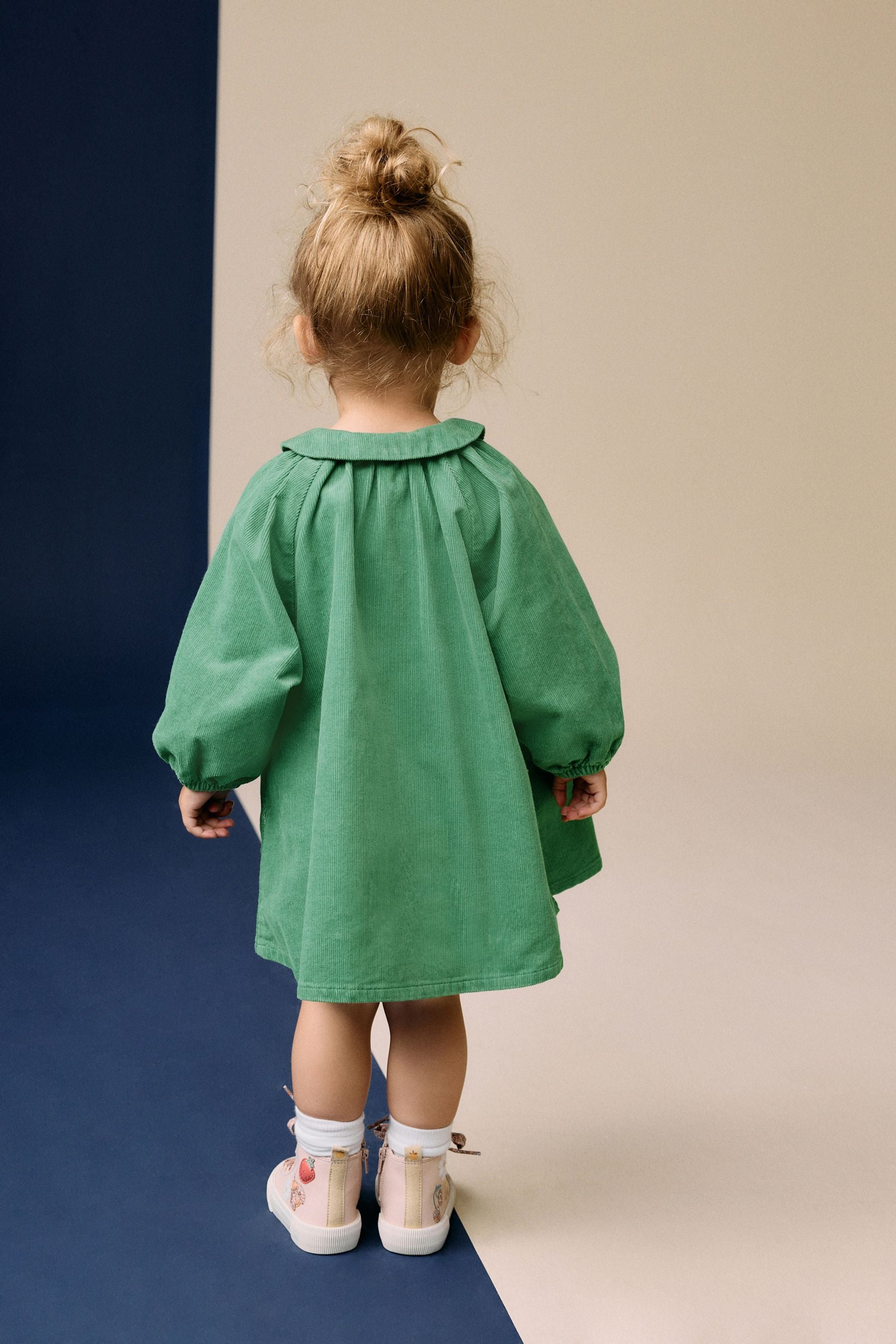 Green 100% Cotton Shirt Dress (3mths-8yrs)