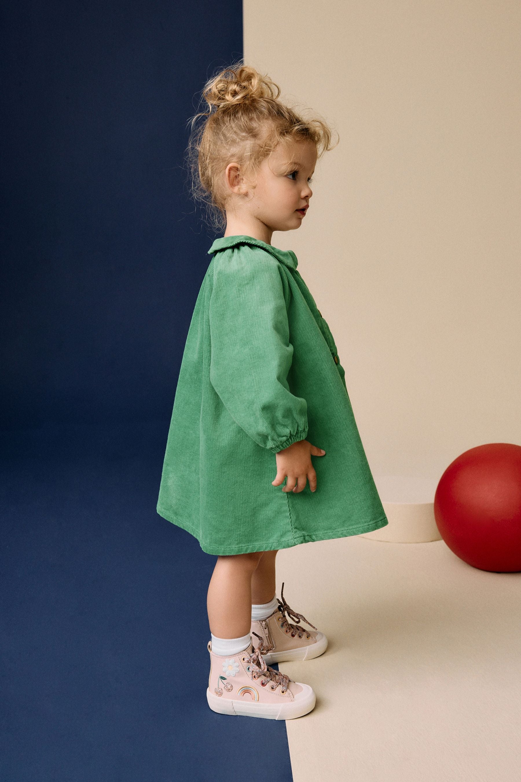 Green 100% Cotton Shirt Dress (3mths-8yrs)