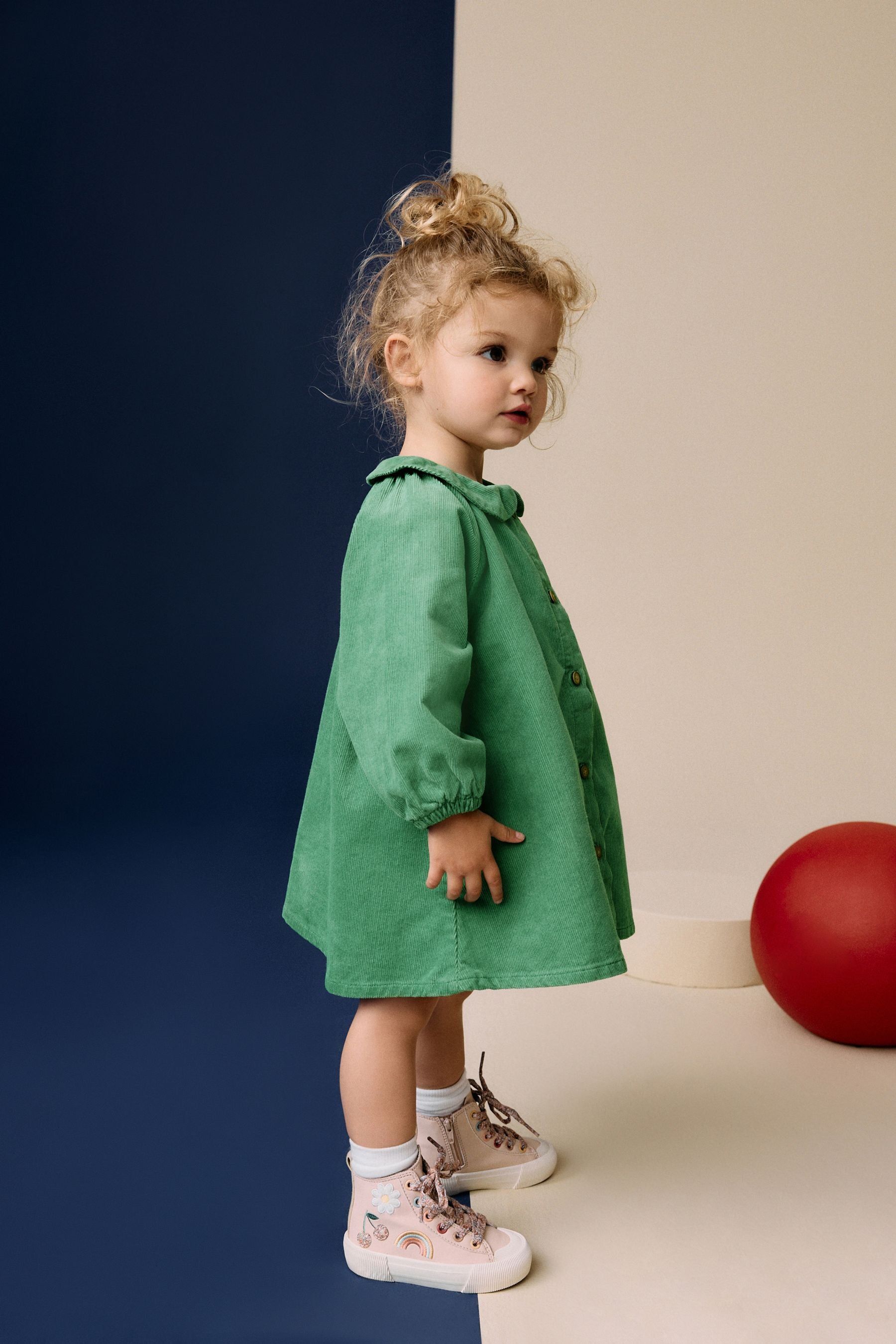 Green 100% Cotton Shirt Dress (3mths-8yrs)