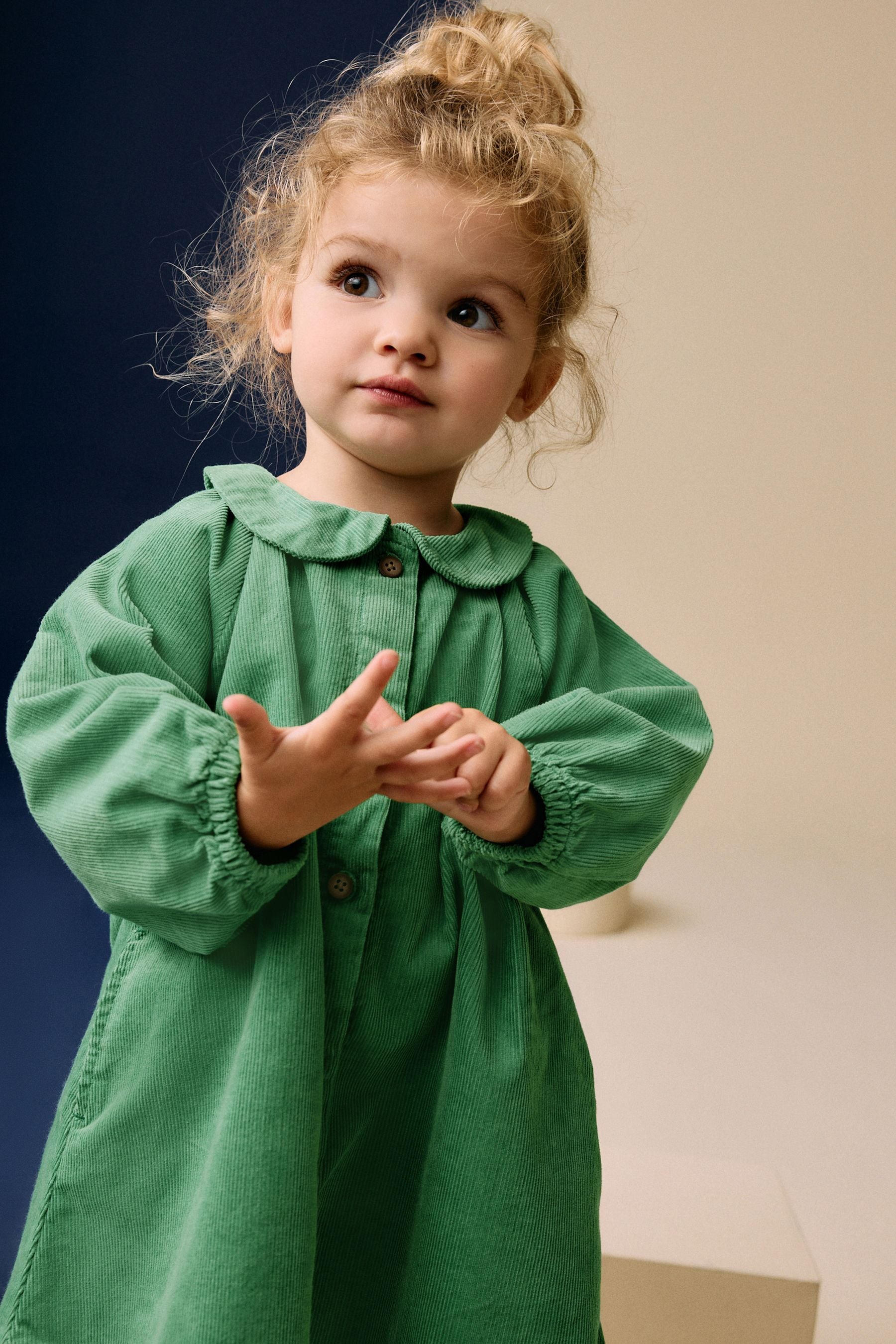 Green 100% Cotton Shirt Dress (3mths-8yrs)