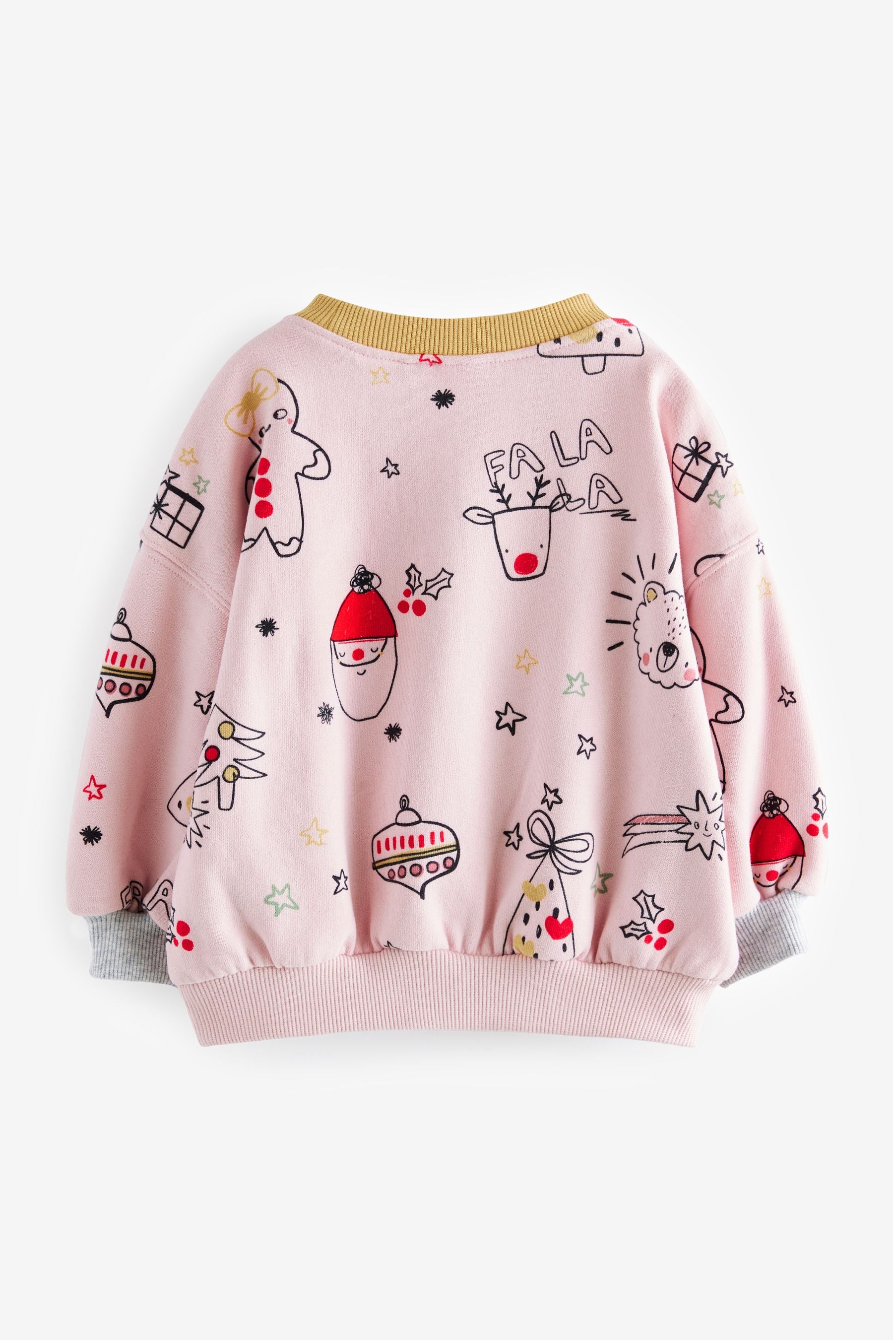 Pale Pink Christmas Sweatshirt (3mths-7yrs)