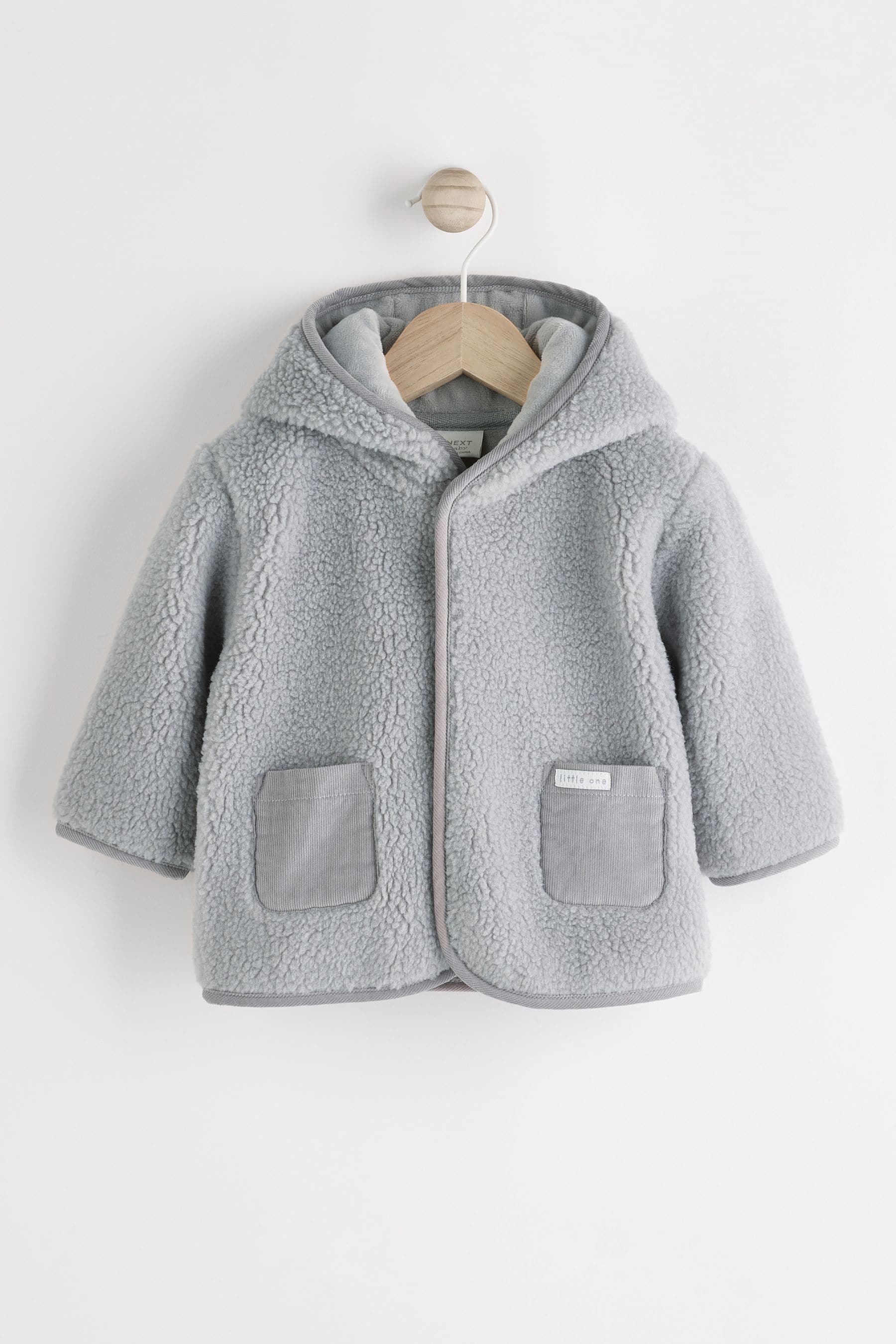 Grey Bear Cosy Borg Fleece Baby Jacket