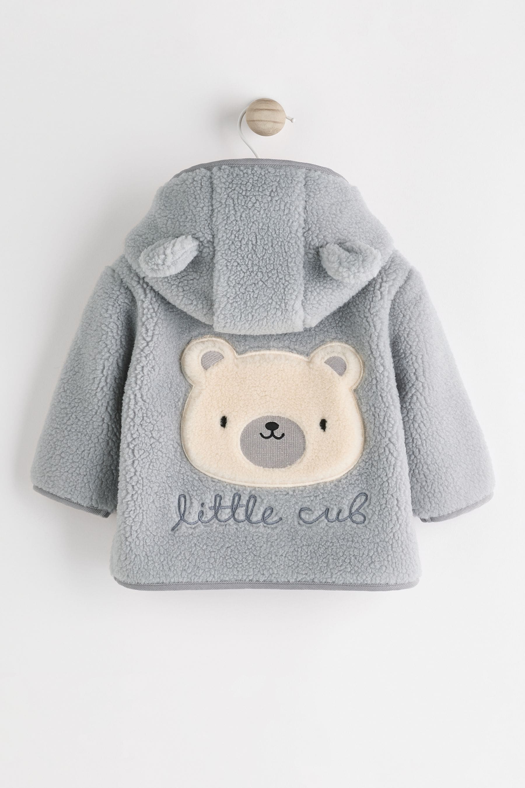 Grey Bear Cosy Borg Fleece Baby Jacket