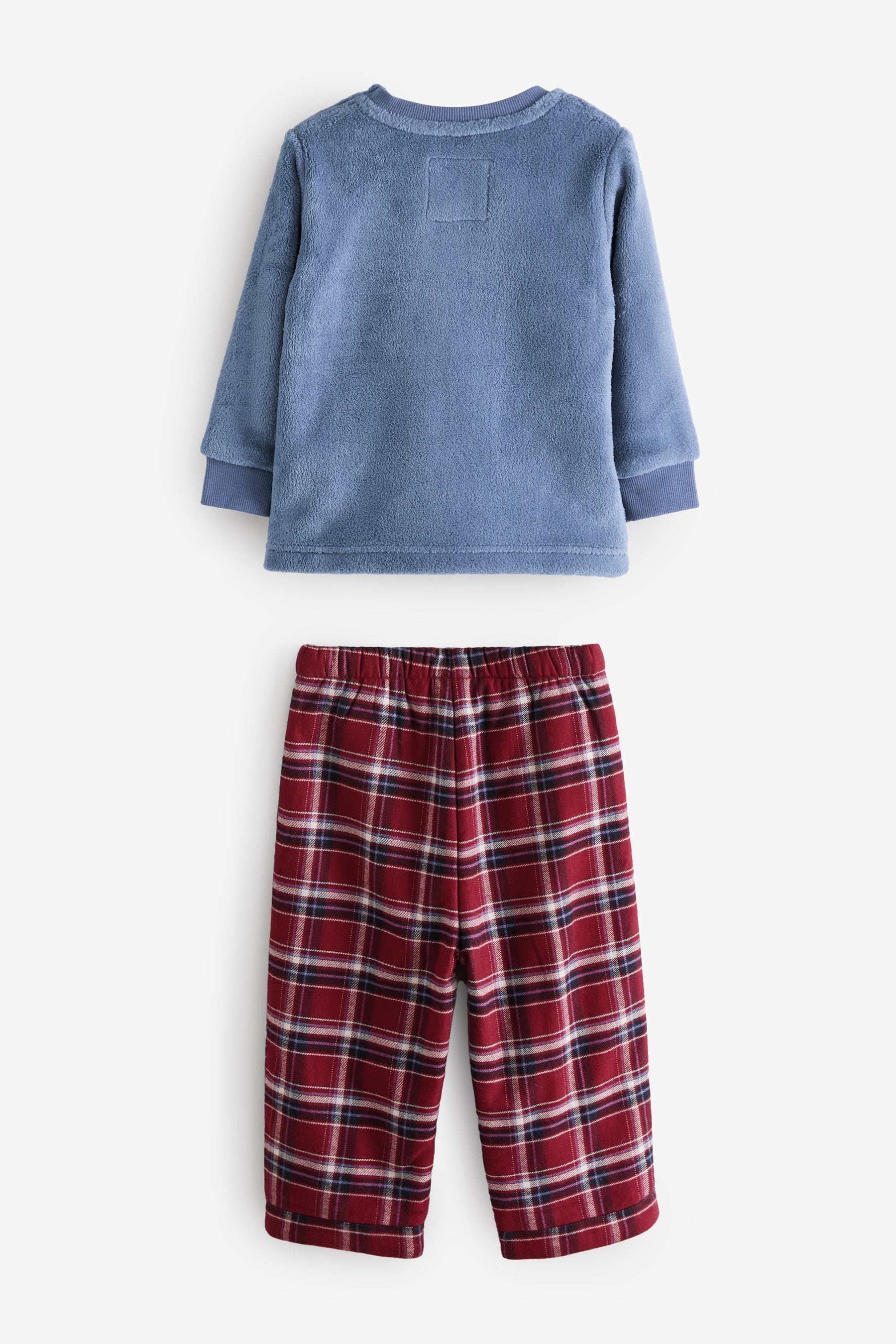 Red/Blue Check Cosy Fleece Pyjamas (9mths-12yrs)