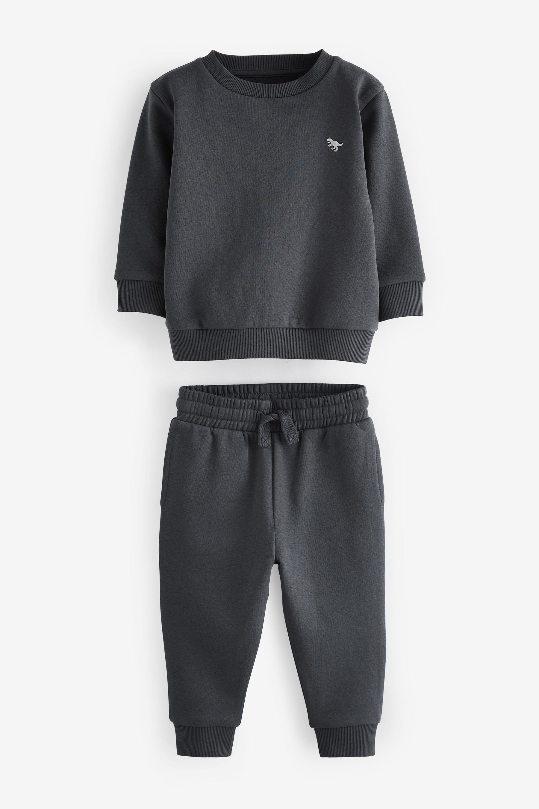 Charcoal Grey/Green 2 Pack Sweatshirt and Jogger Set (3mths-7yrs)