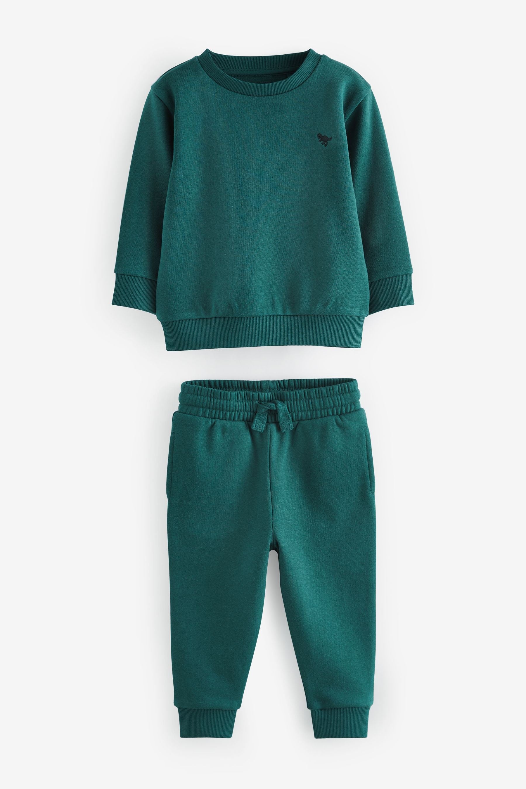 Charcoal Grey/Green 2 Pack Sweatshirt and Jogger Set (3mths-7yrs)