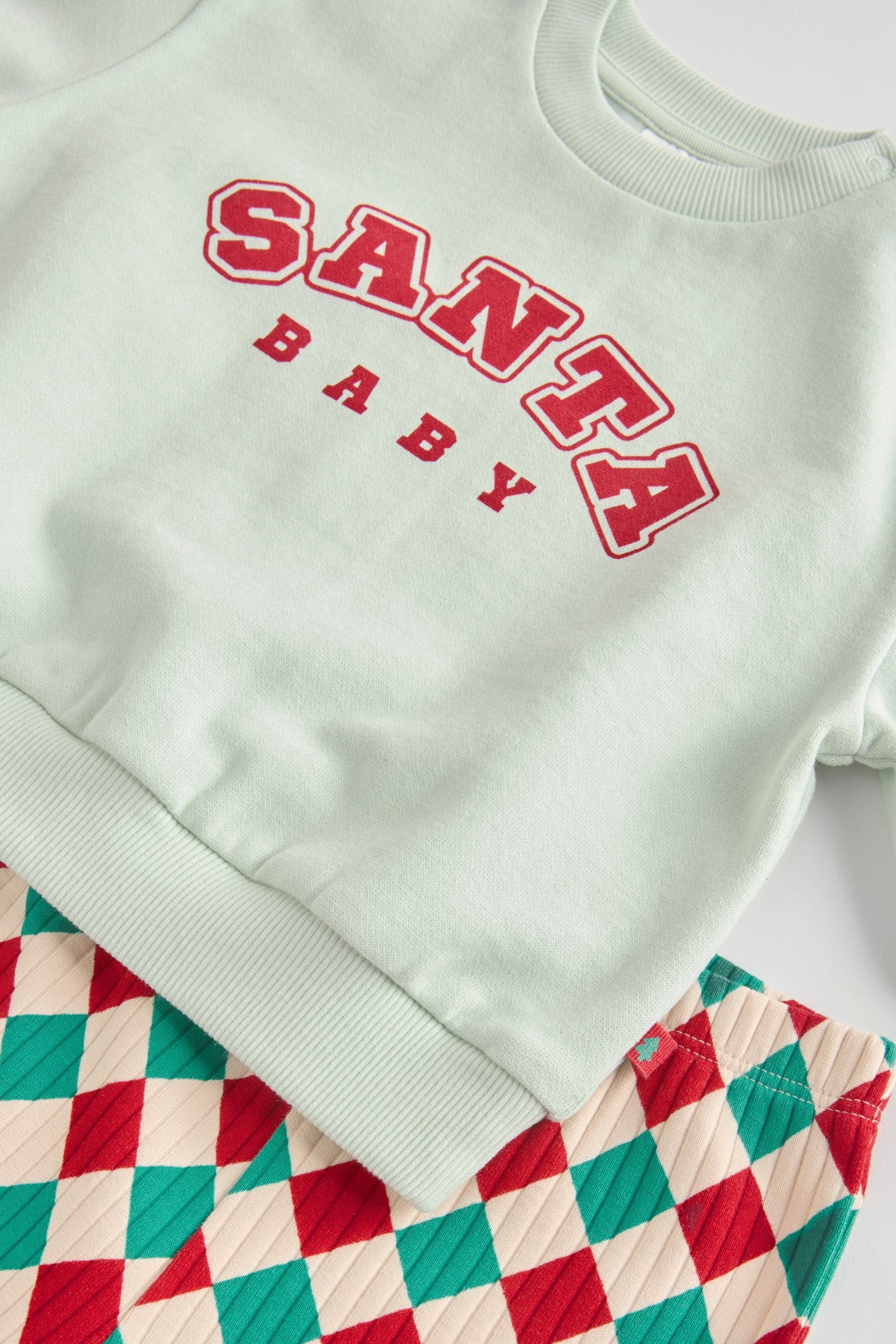 Bright Santa Baby Christmas Cosy Sweatshirt and Joggers Set (0mths-2yrs)