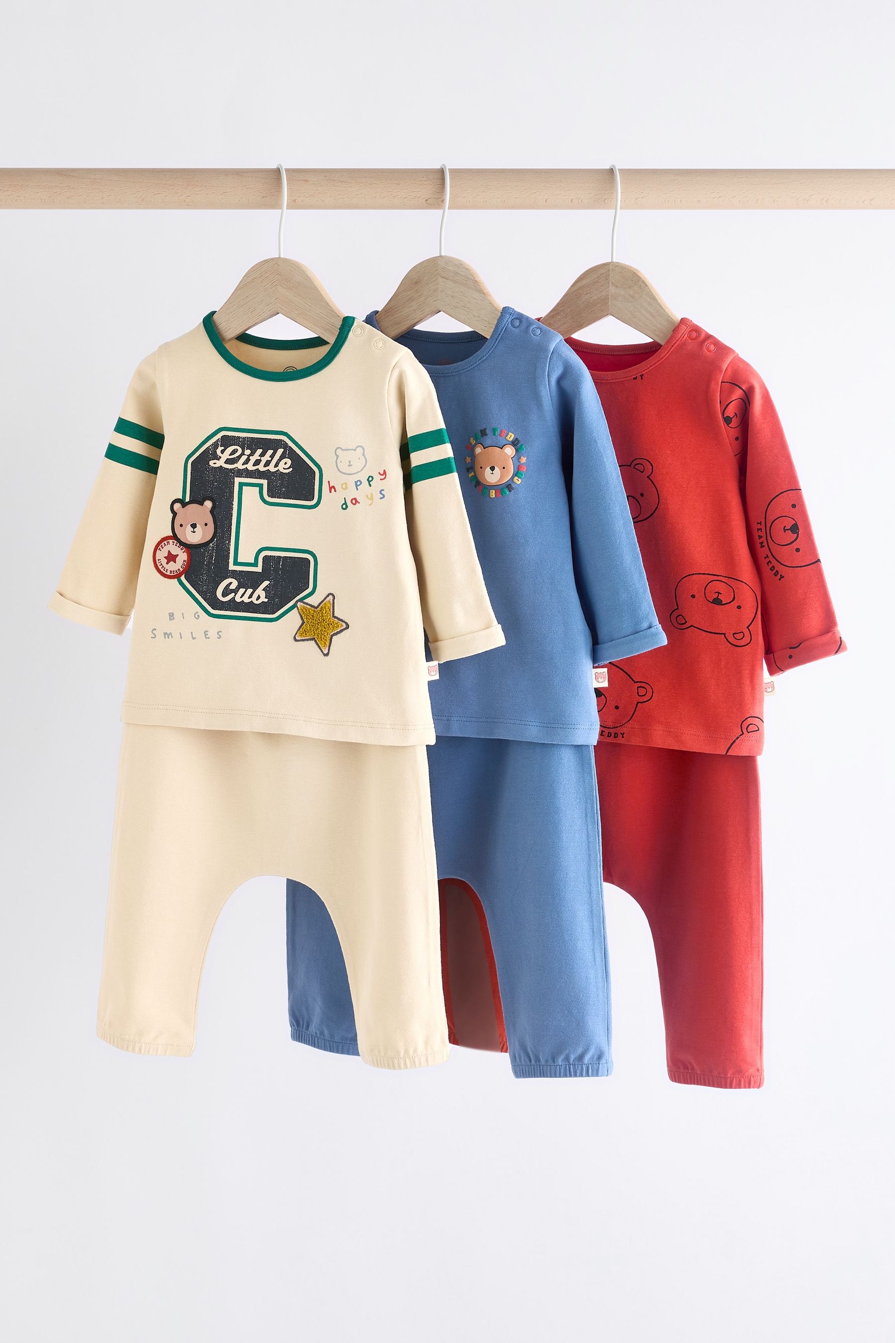 Varsity Bear Top and Leggings Baby Set 6 Pack