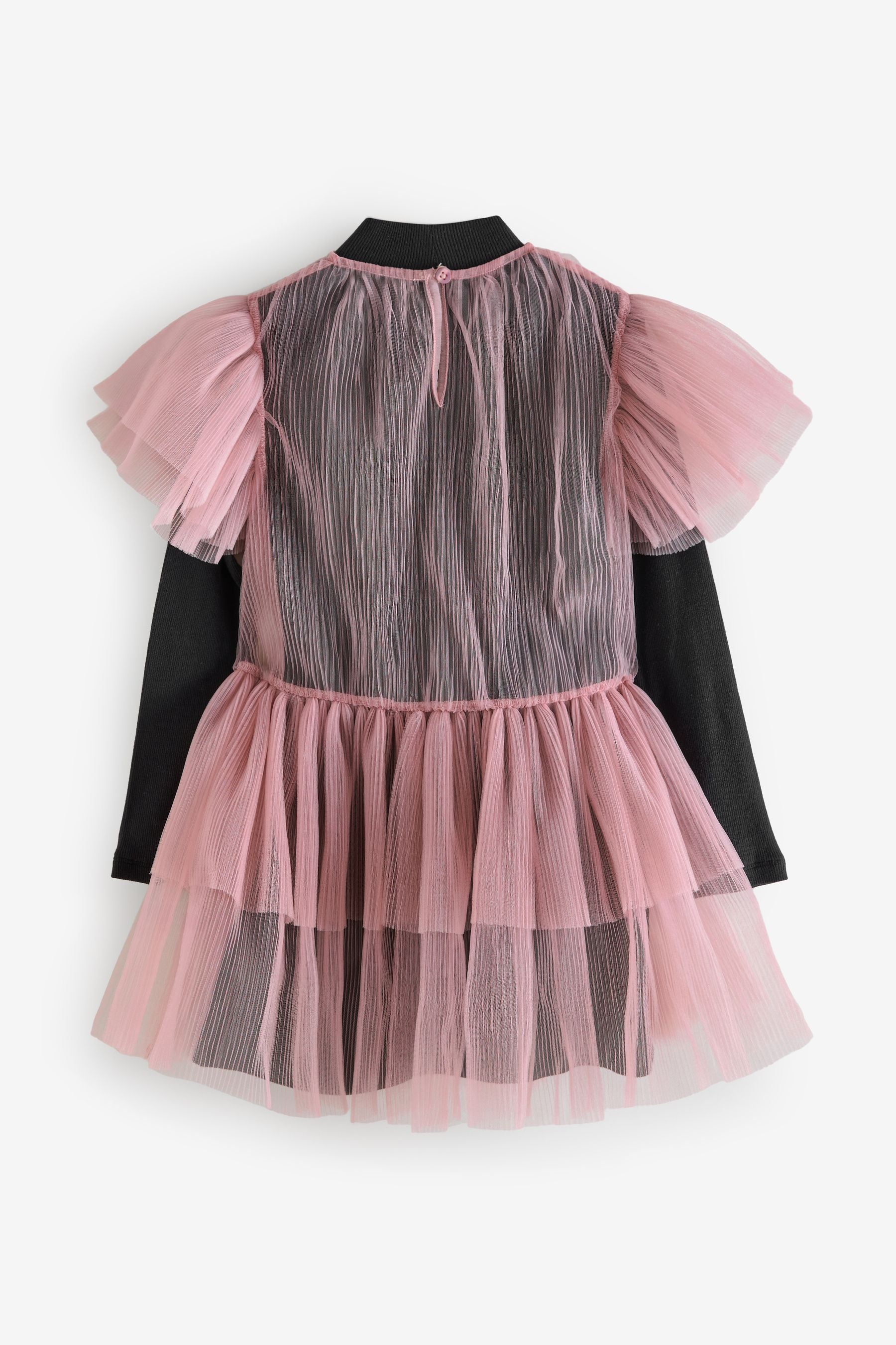 Pink 2-in-1 Mesh Party Dress (3-16yrs)