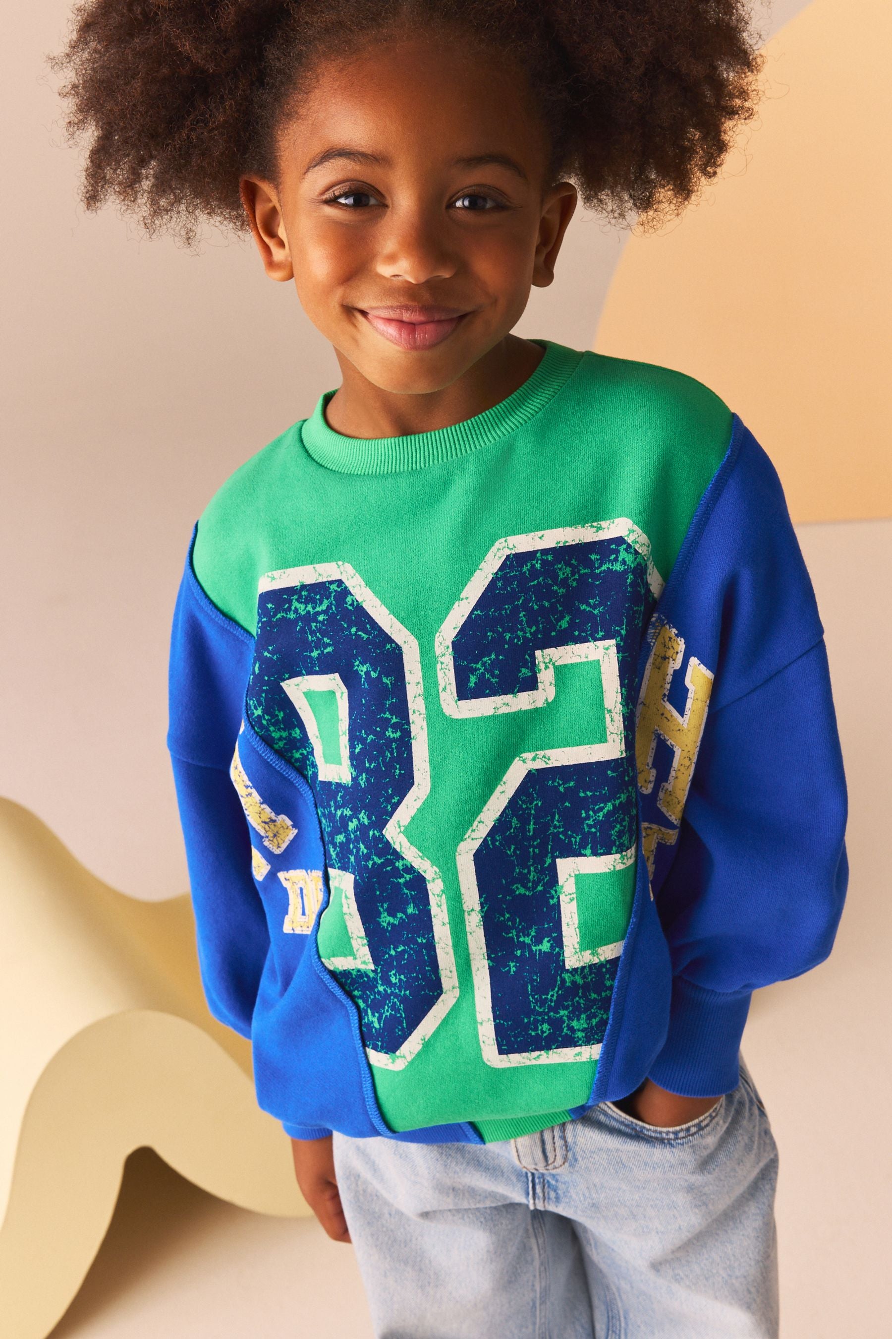 Green/Blue Sweatshirt (3-16yrs)