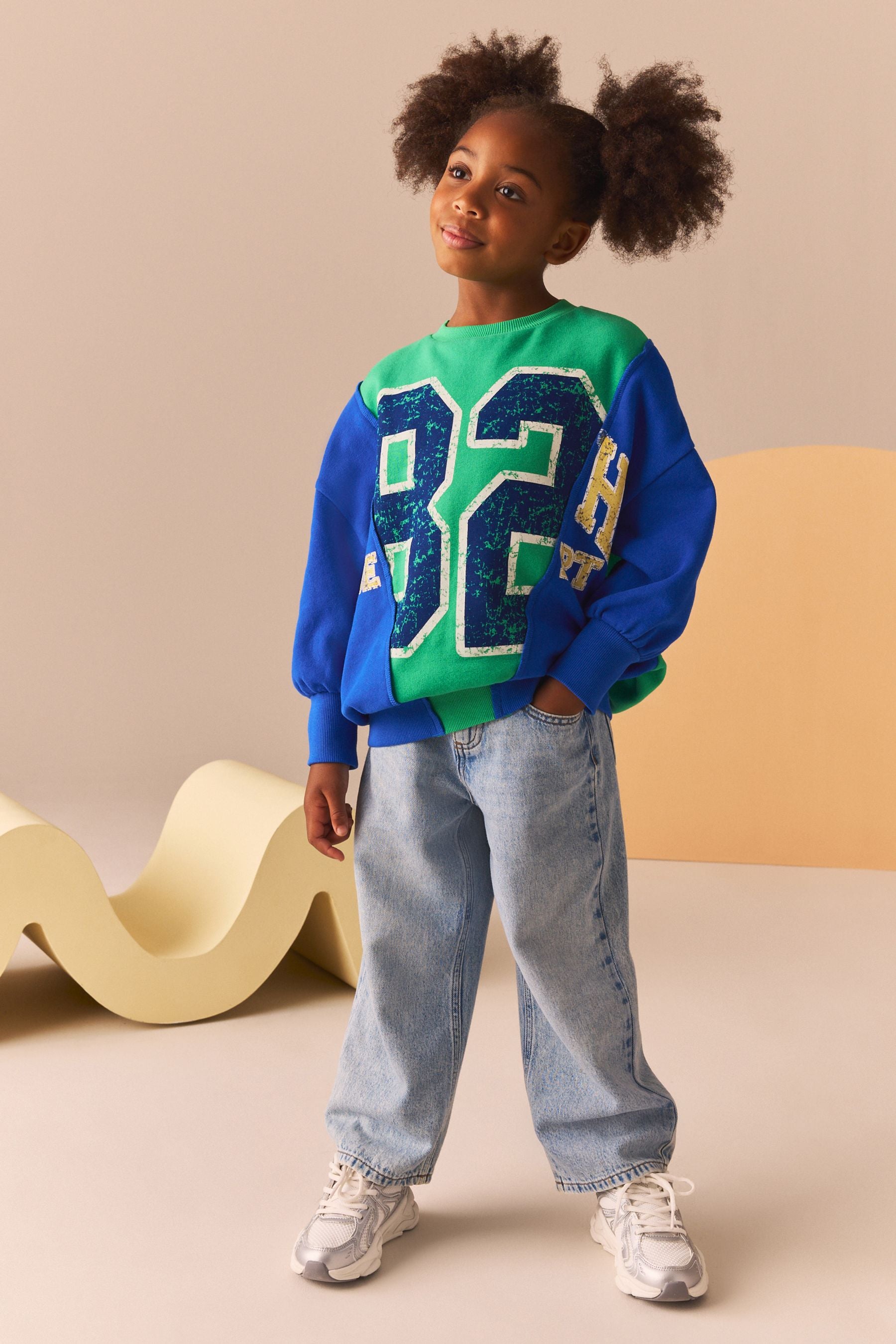 Green/Blue Sweatshirt (3-16yrs)