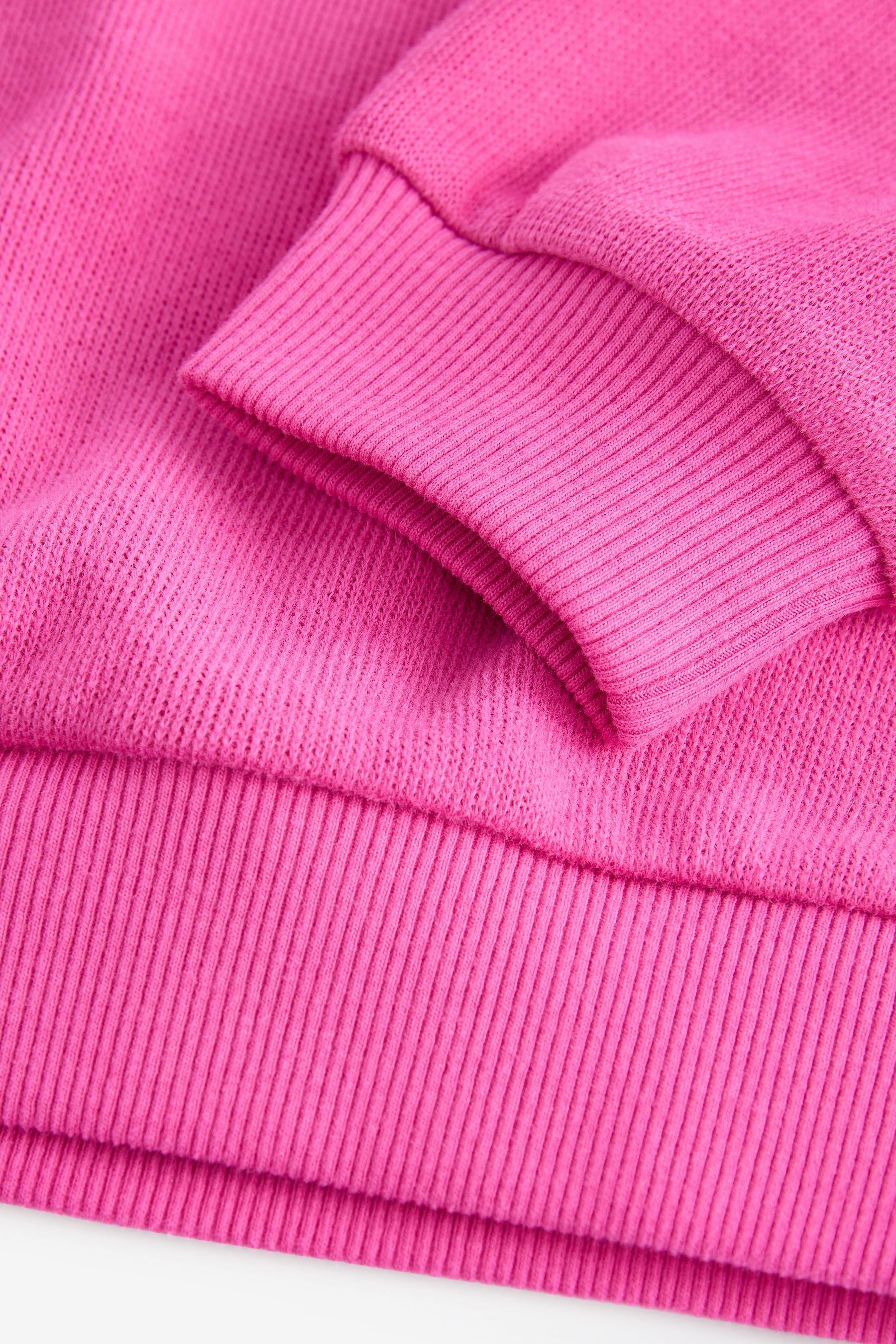 Pink Oversized Cosy Rib Sweatshirt (3-16yrs)