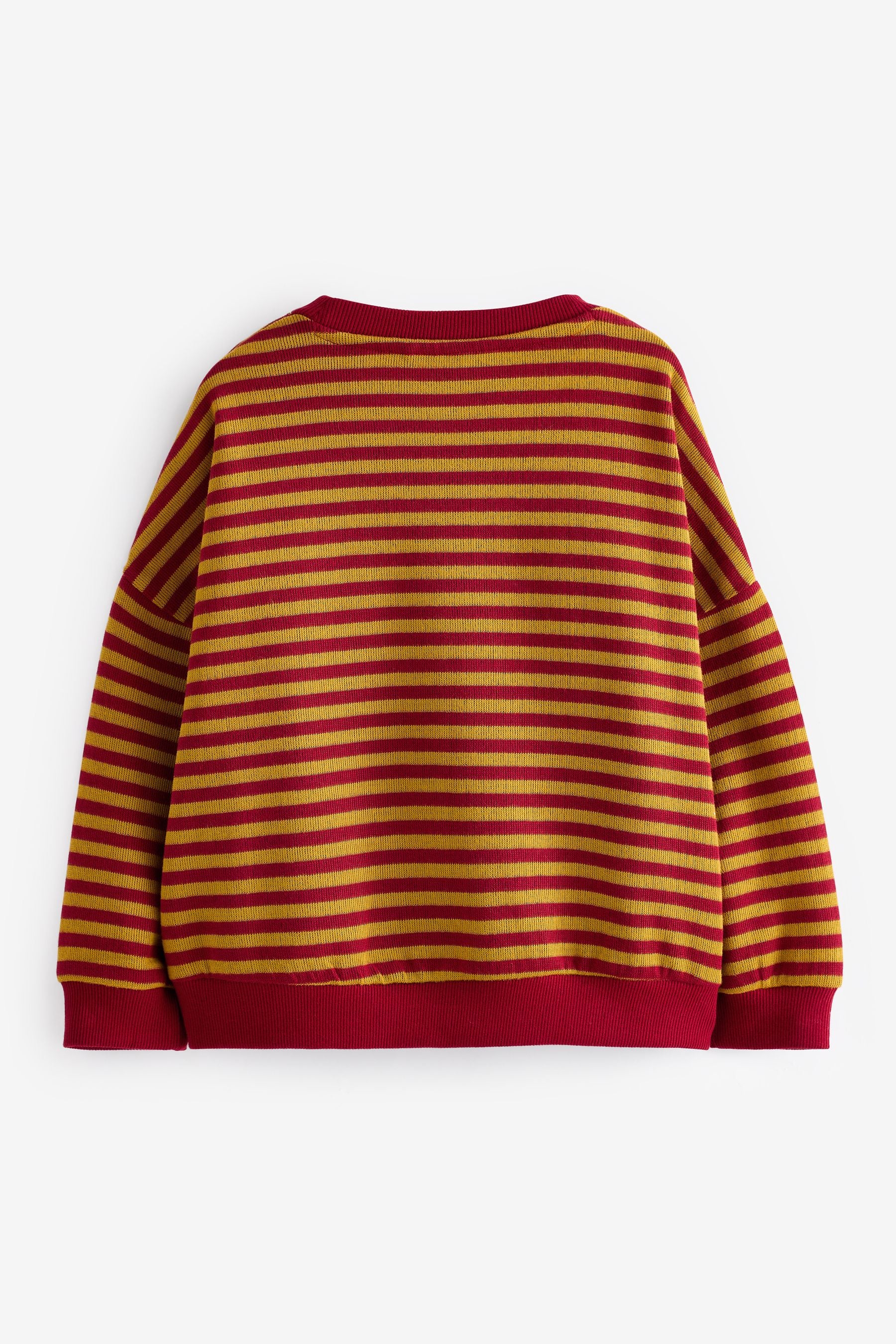 Red/Green Stripe Oversized Cosy Rib Sweatshirt (3-16yrs)