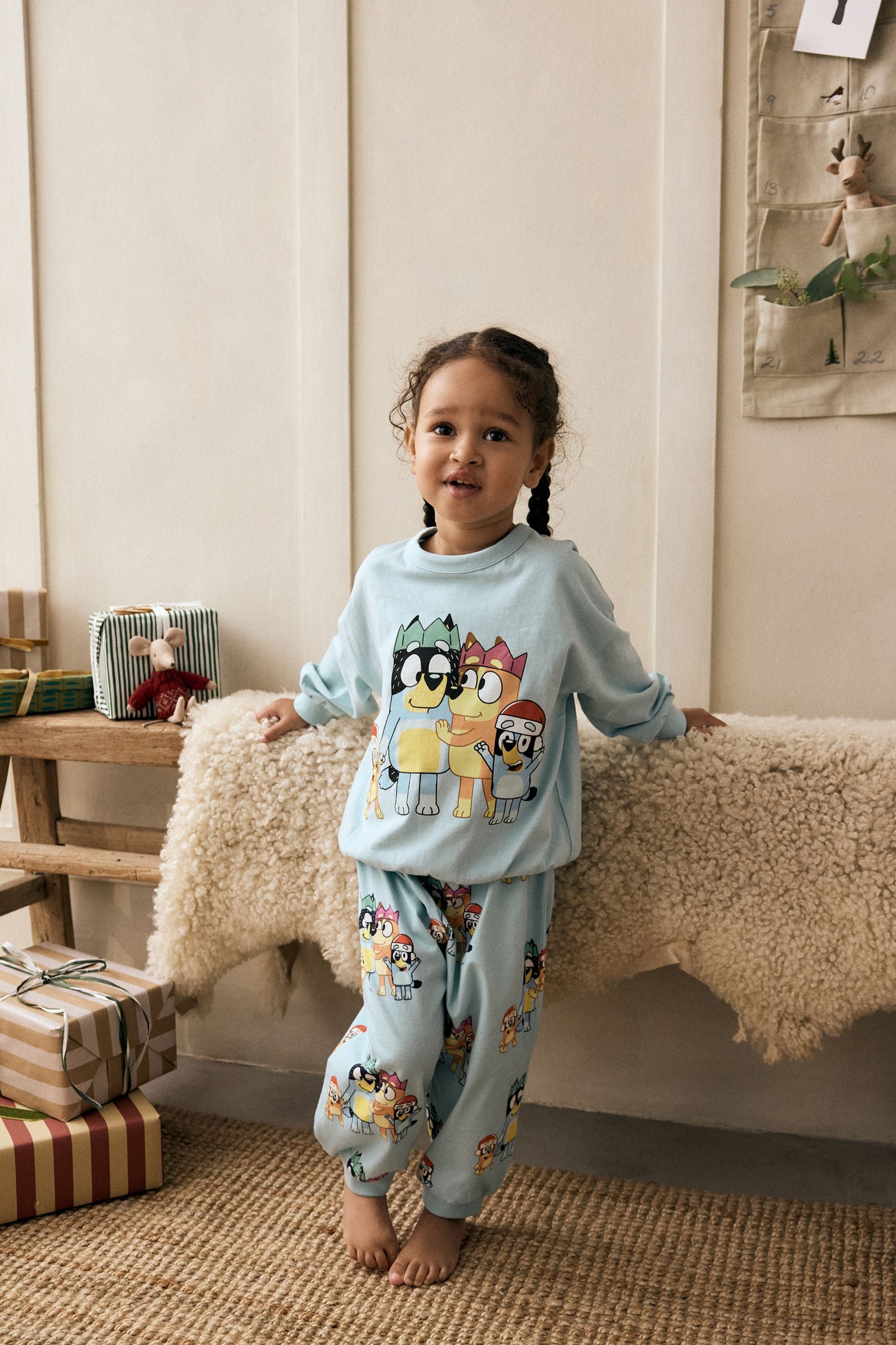 Blue 100% Cotton License Christmas Pyjamas (12mths-10yrs)