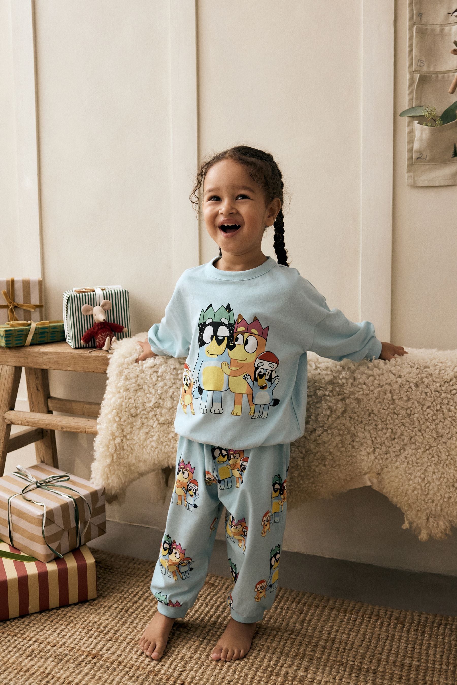 Blue 100% Cotton License Christmas Pyjamas (12mths-10yrs)