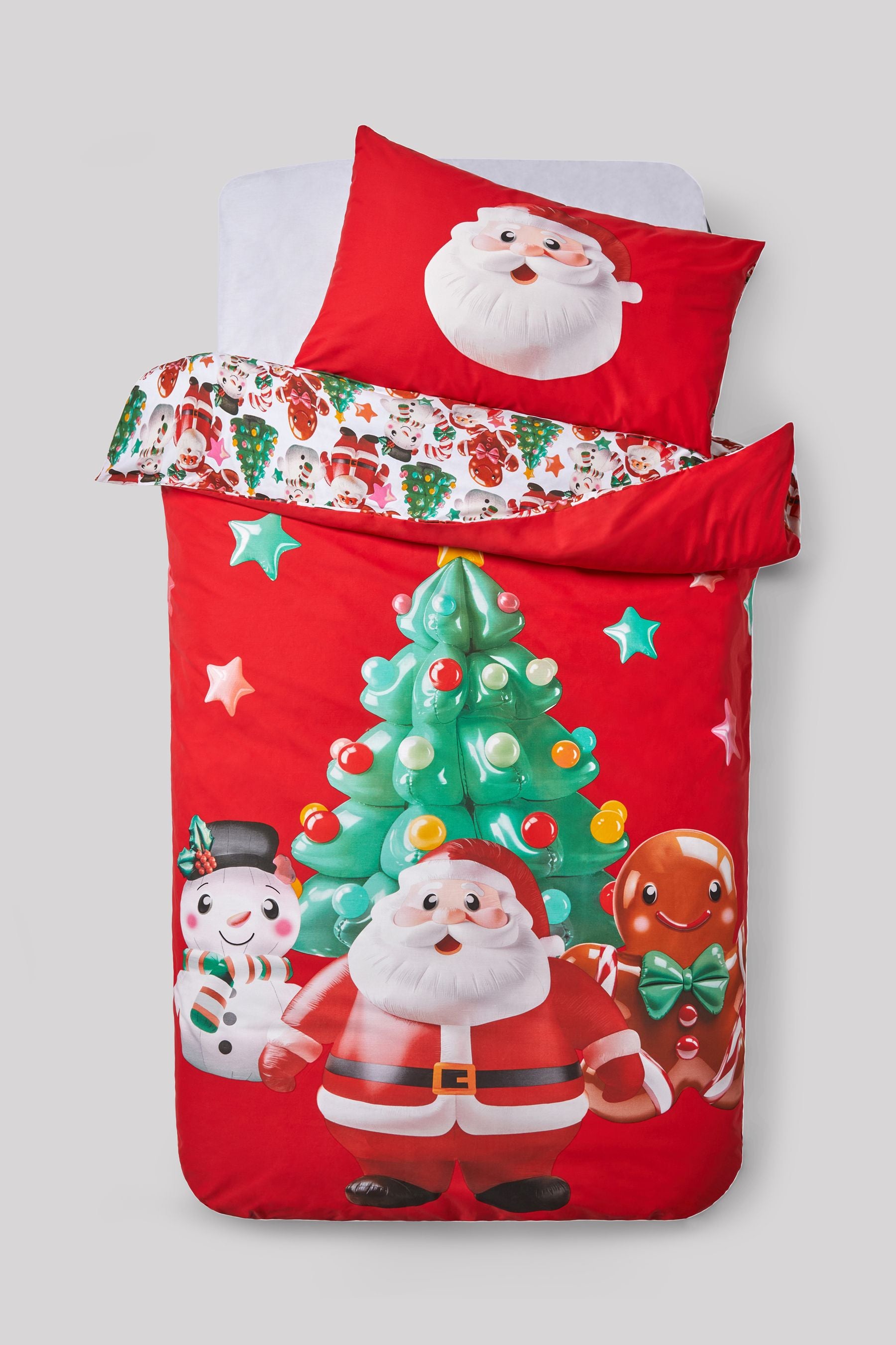 Red Santa & Friends Christmas Duvet Cover and Pillowcase Set