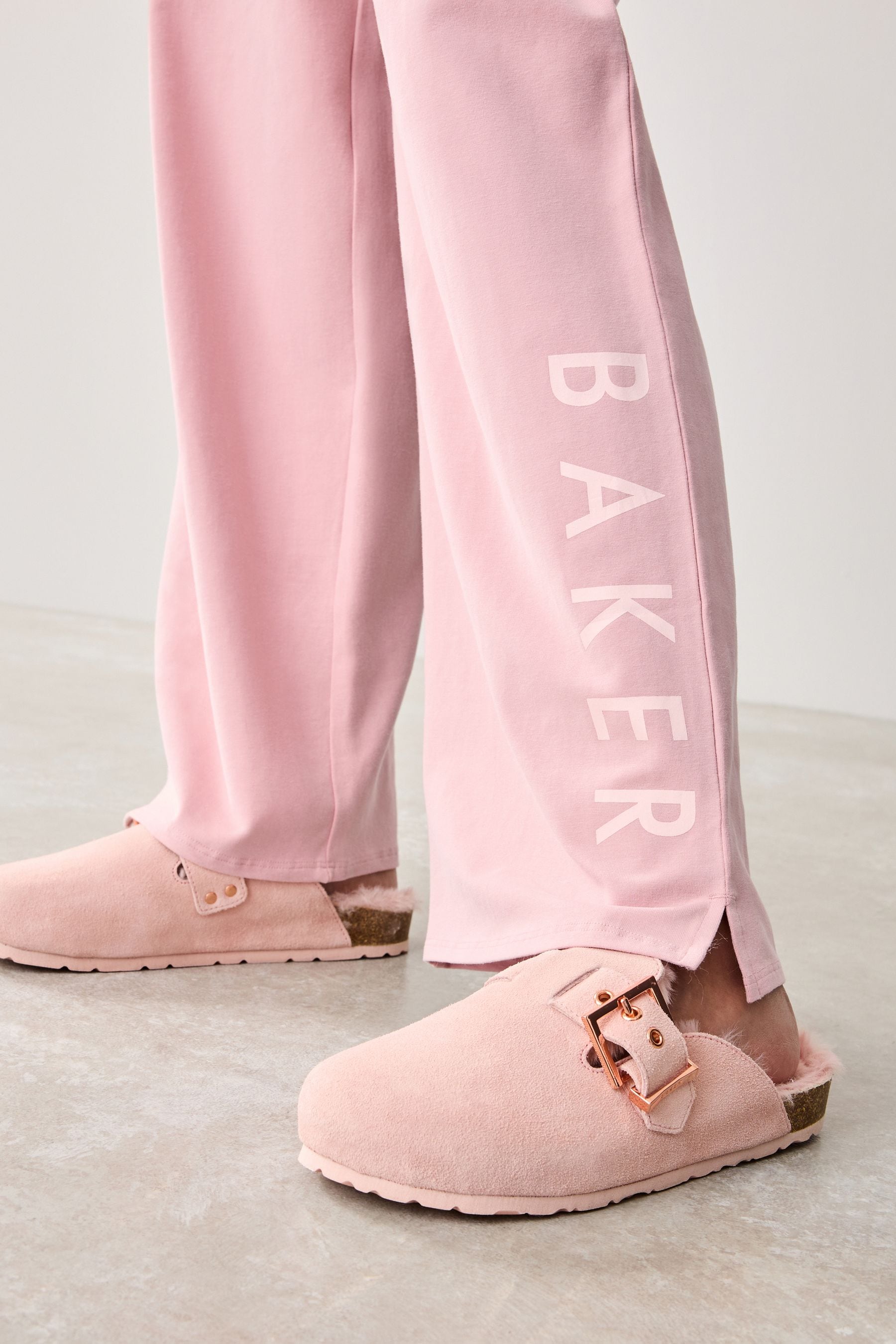 Baker by Ted Baker Pink Branded Wide Leg Pyjama Set