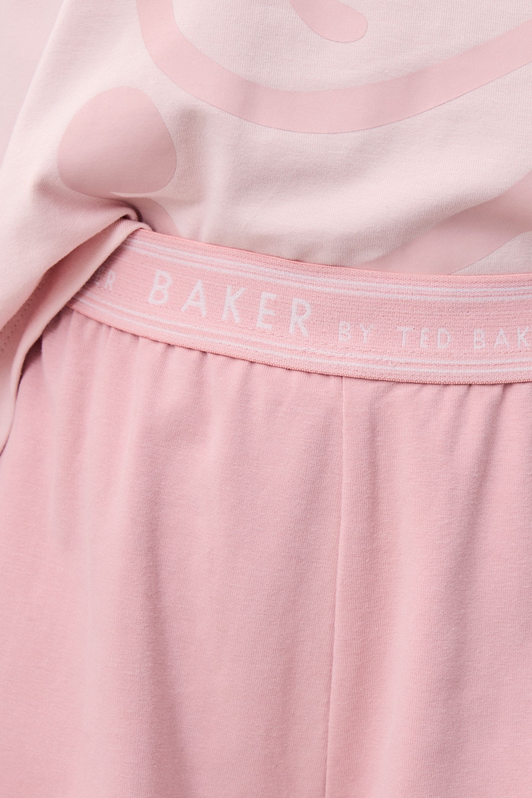 Baker by Ted Baker Pink Branded Wide Leg Pyjama Set