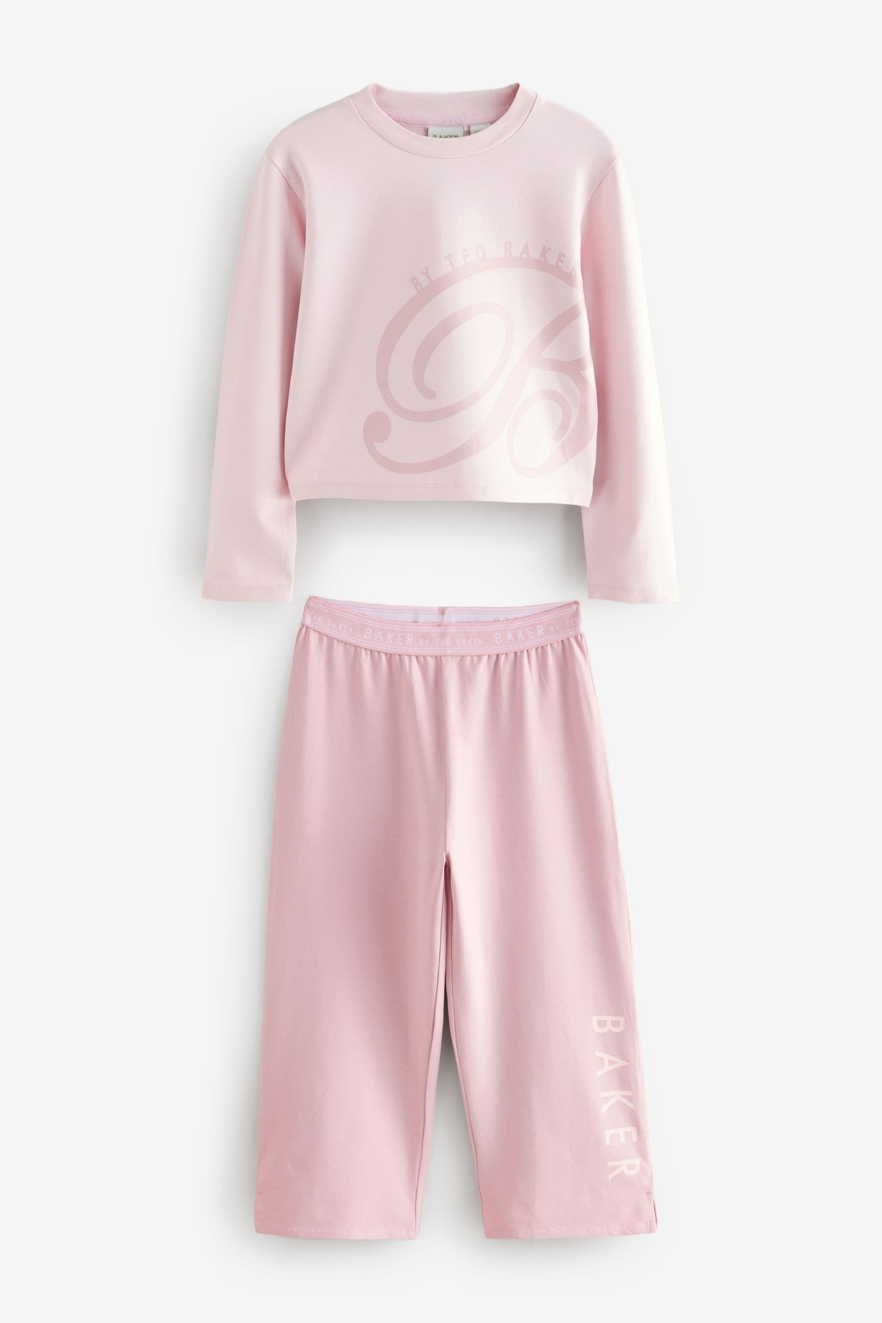 Baker by Ted Baker Pink Branded Wide Leg Pyjama Set