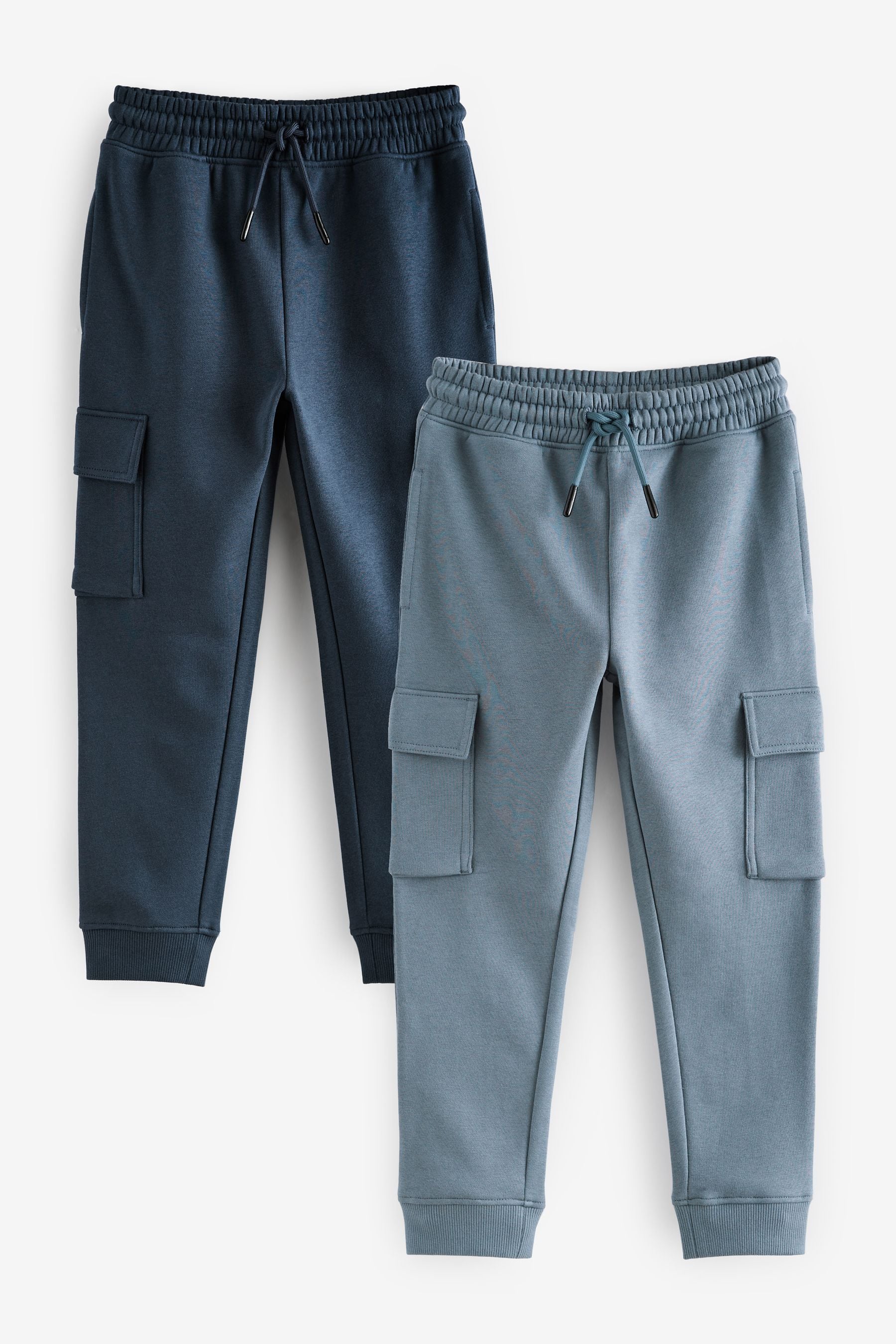 Navy/Mid Blue Cargo Joggers 2 Pack (3-16yrs)