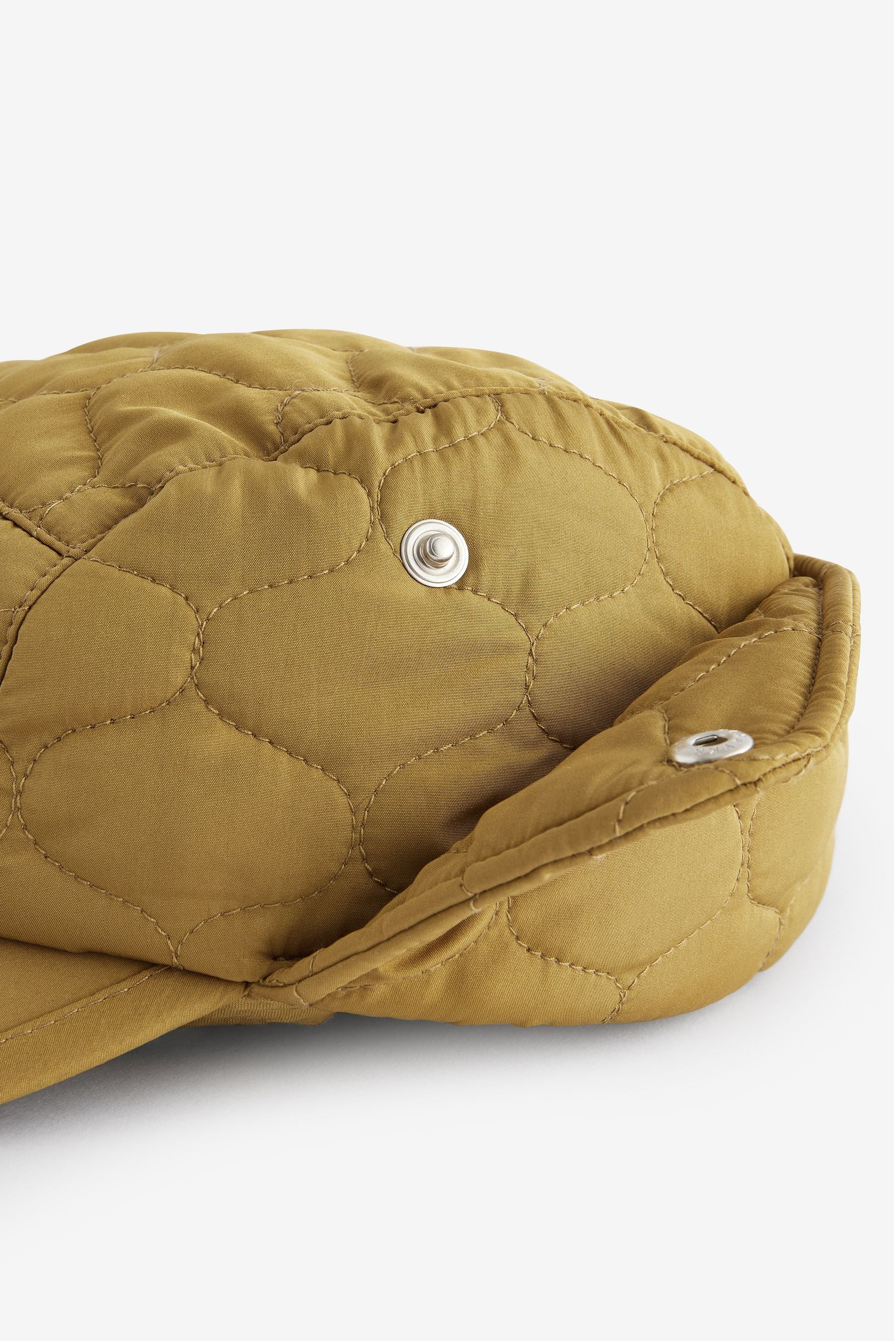 Khaki Green Quilted Trapper Style Cap (3-16yrs)