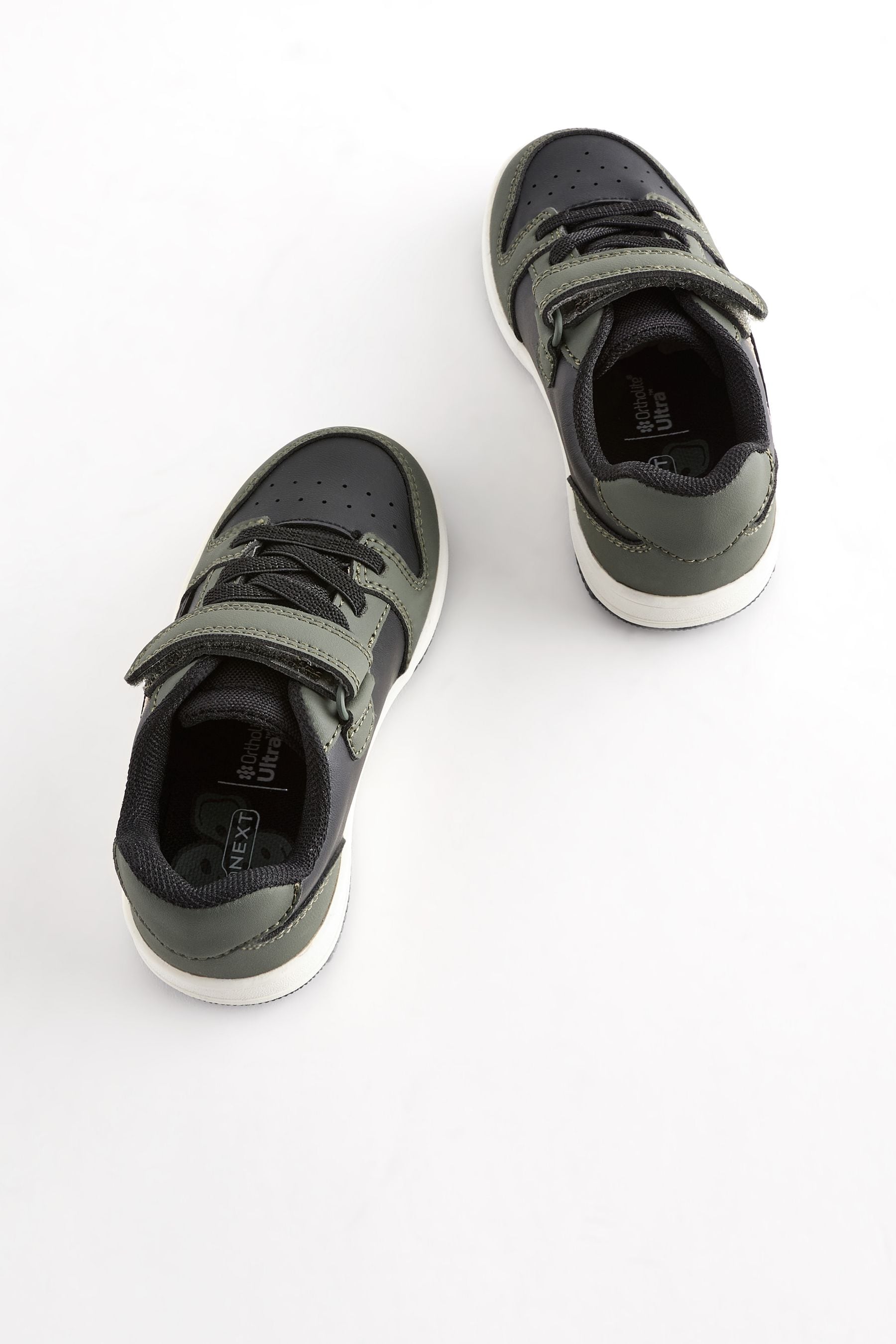 Black Touch Fastening Elastic Lace Trainers