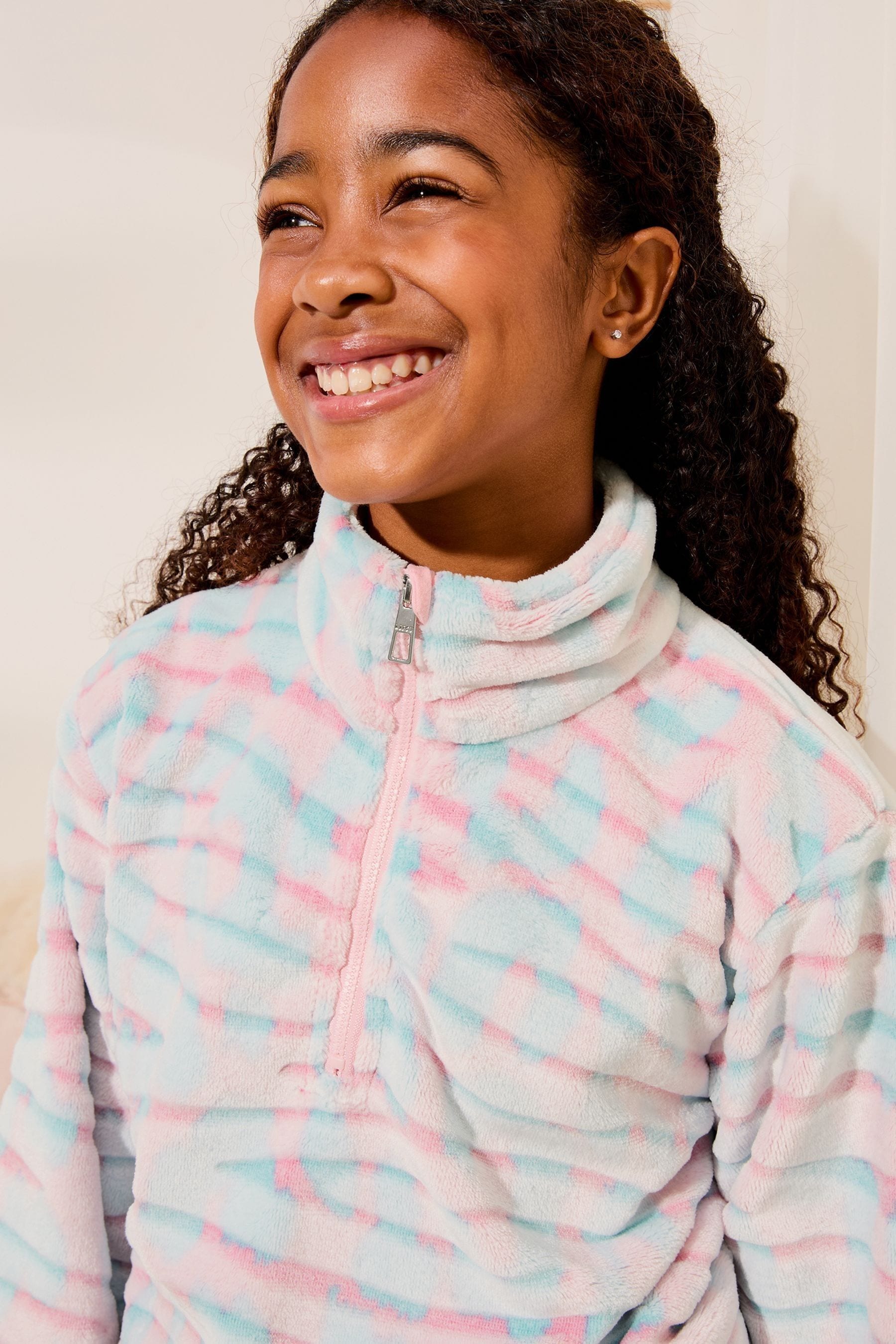 Lipsy Blue/ Pink/ Purple Soft Touch Fleece Pyjama Twosie (5-16yrs)