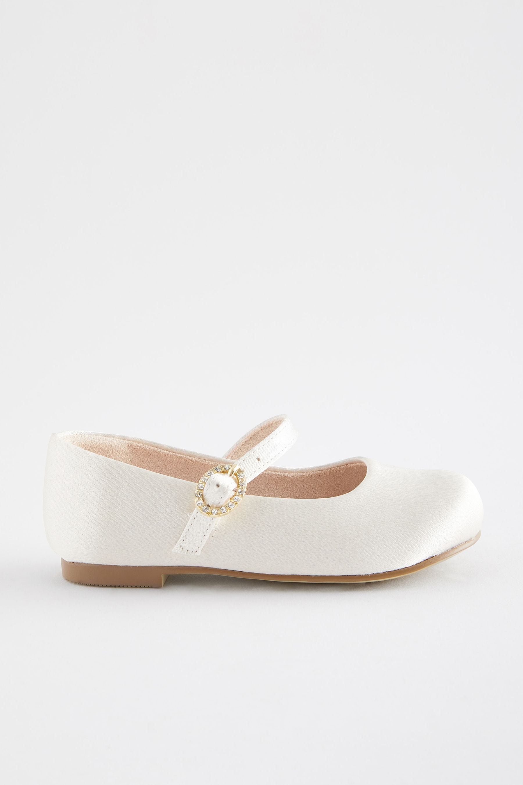 Ivory White Wide Fit (G) Bridesmaid Occasion Mary Jane Shoes