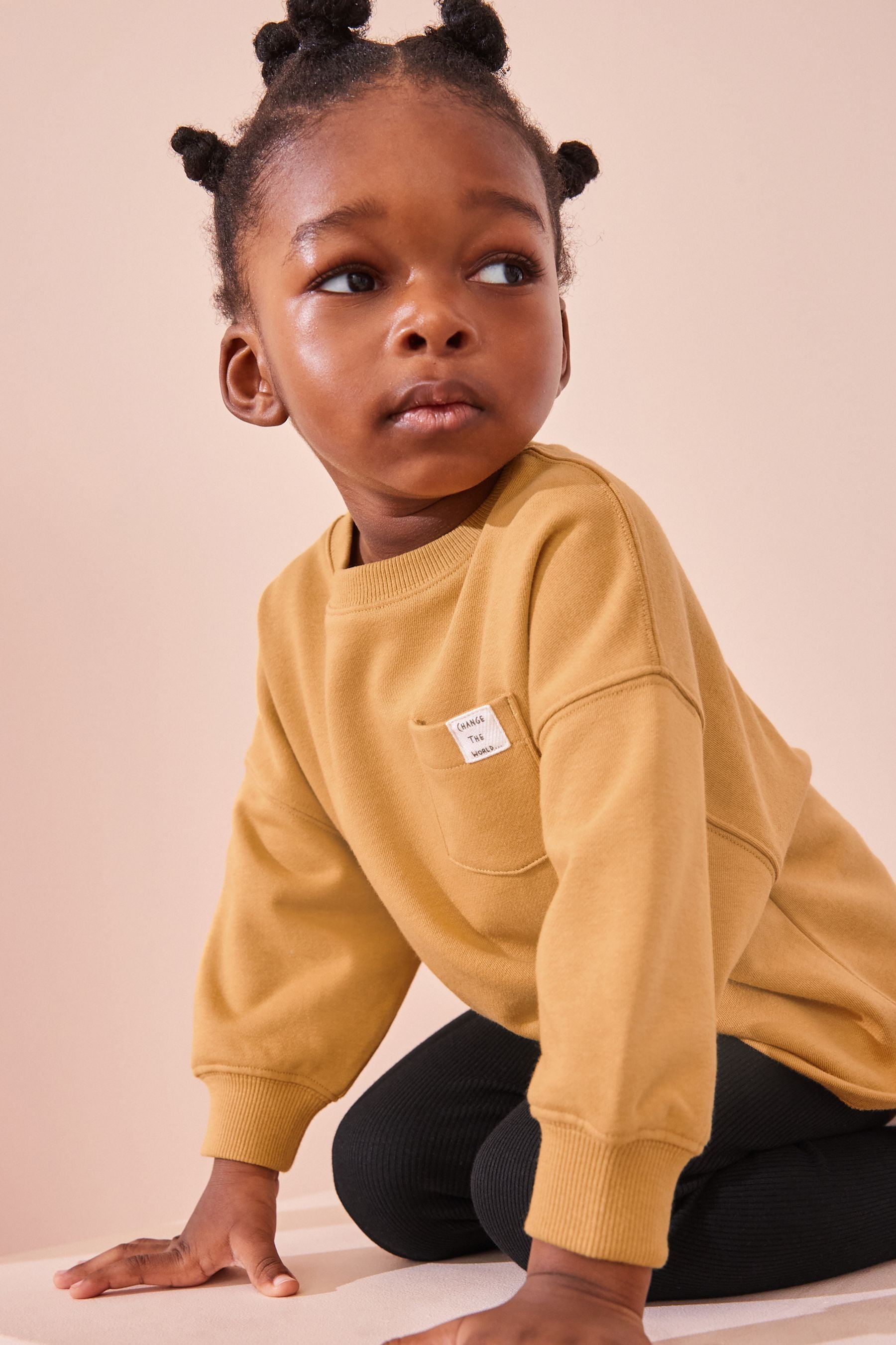 Grey/Ochre Yellow Long Sleeve T-Shirt & Leggings Set 2 Pack (3mths-7yrs)