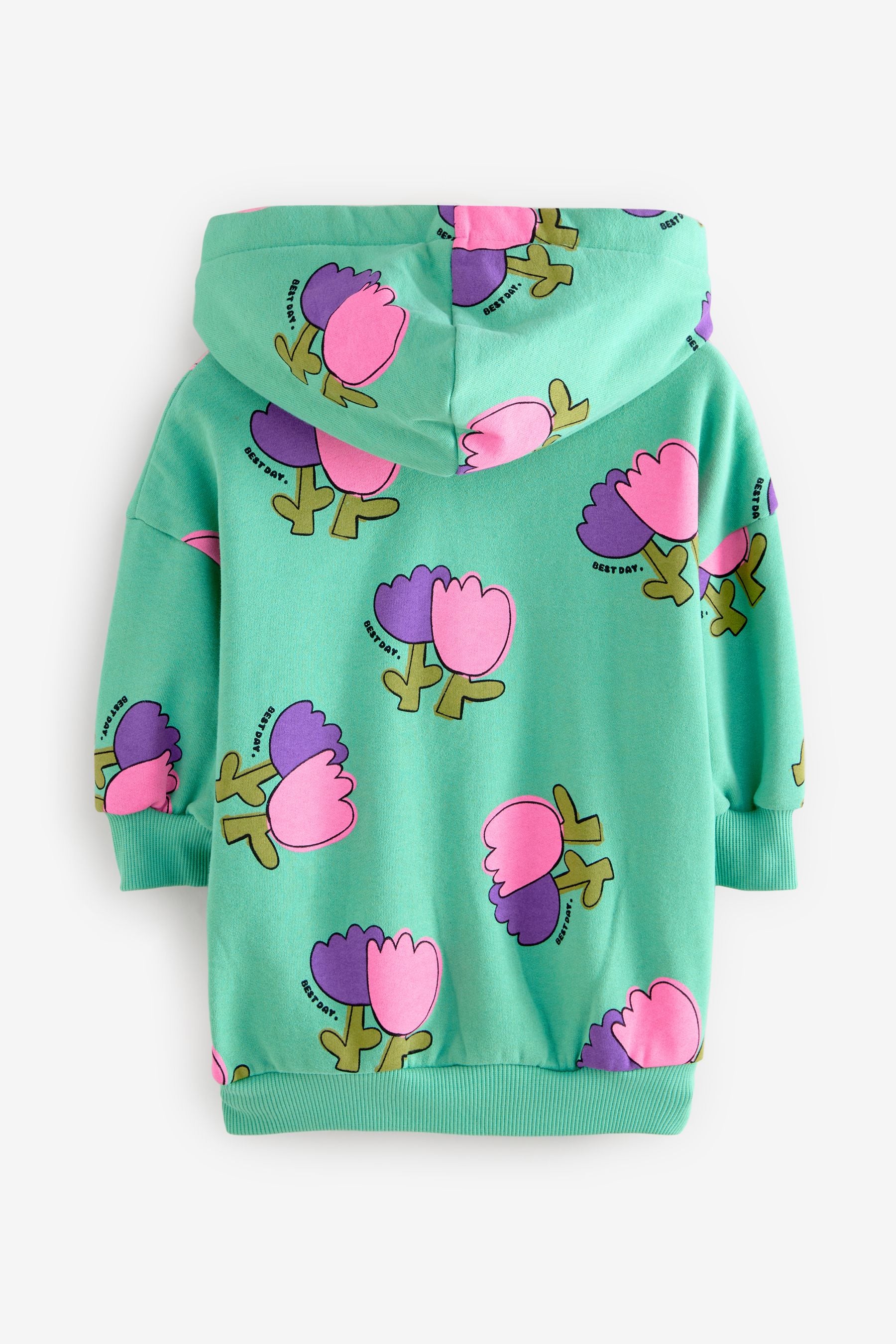 Green Hooded Sweat Dress (3mths-7yrs)