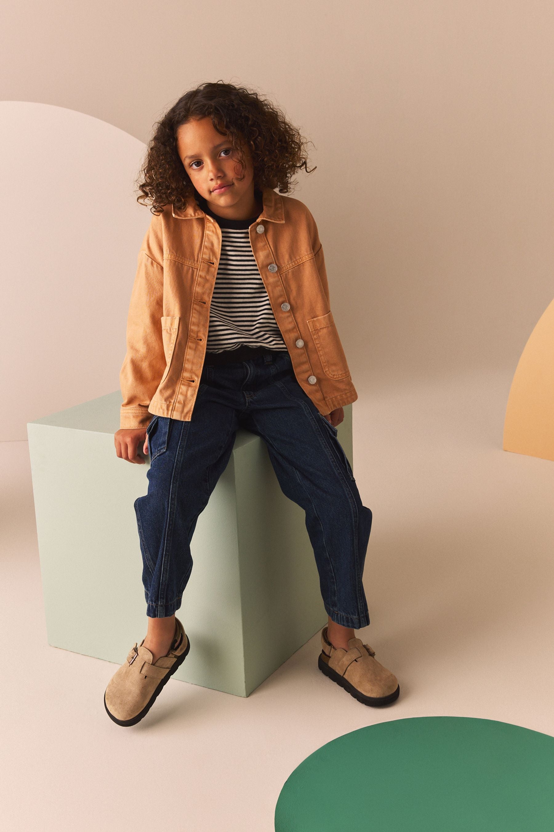 Sand 100% Cotton Denim Shacket (3-16yrs)