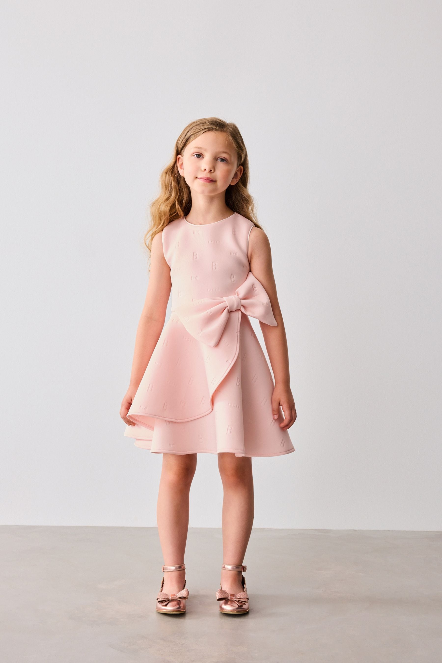 Baker by Ted Baker Pink Bow Waist Scuba Dress