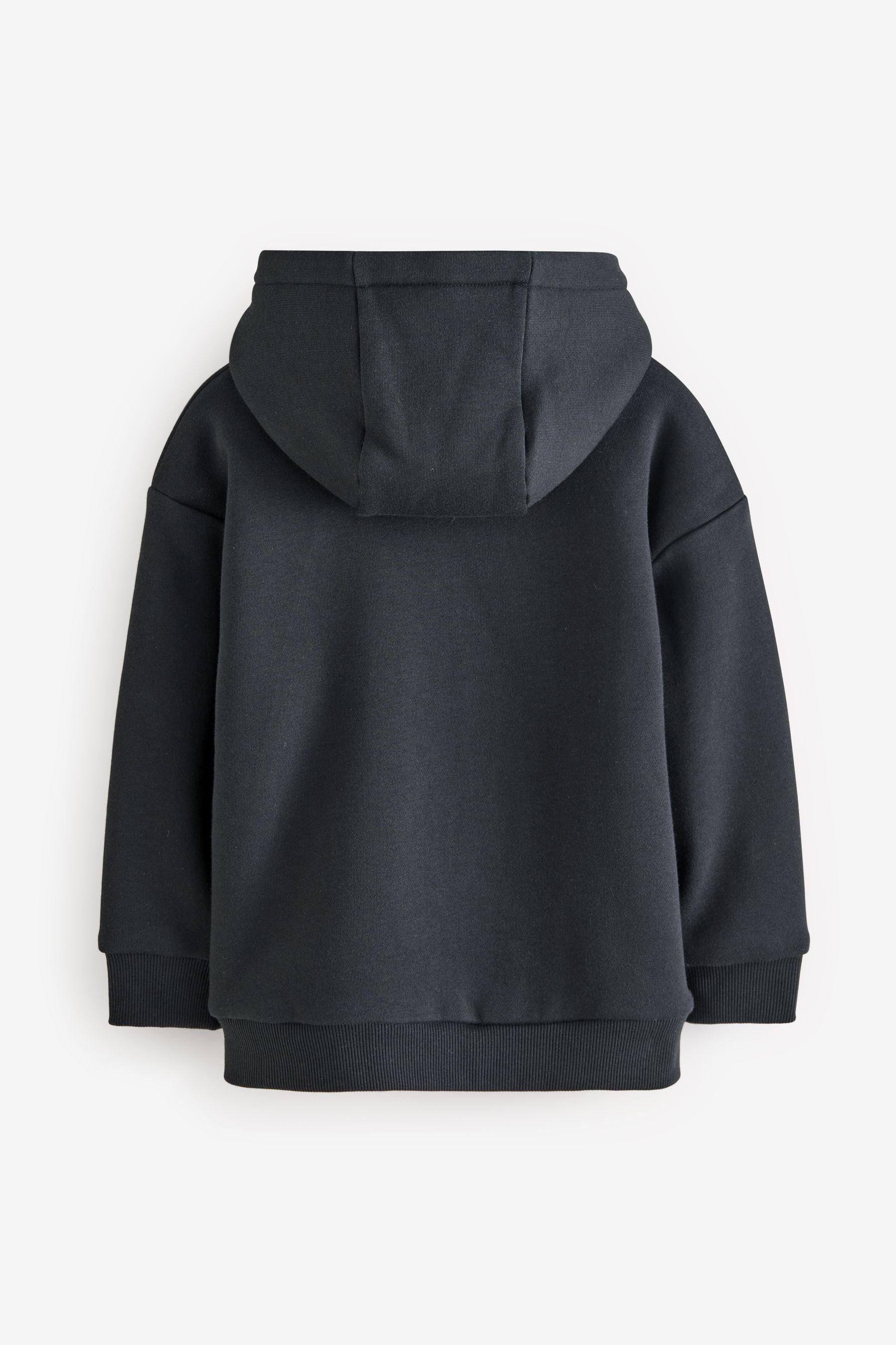 Black Fleece Lined Zip Through Hoodie (3-16yrs)