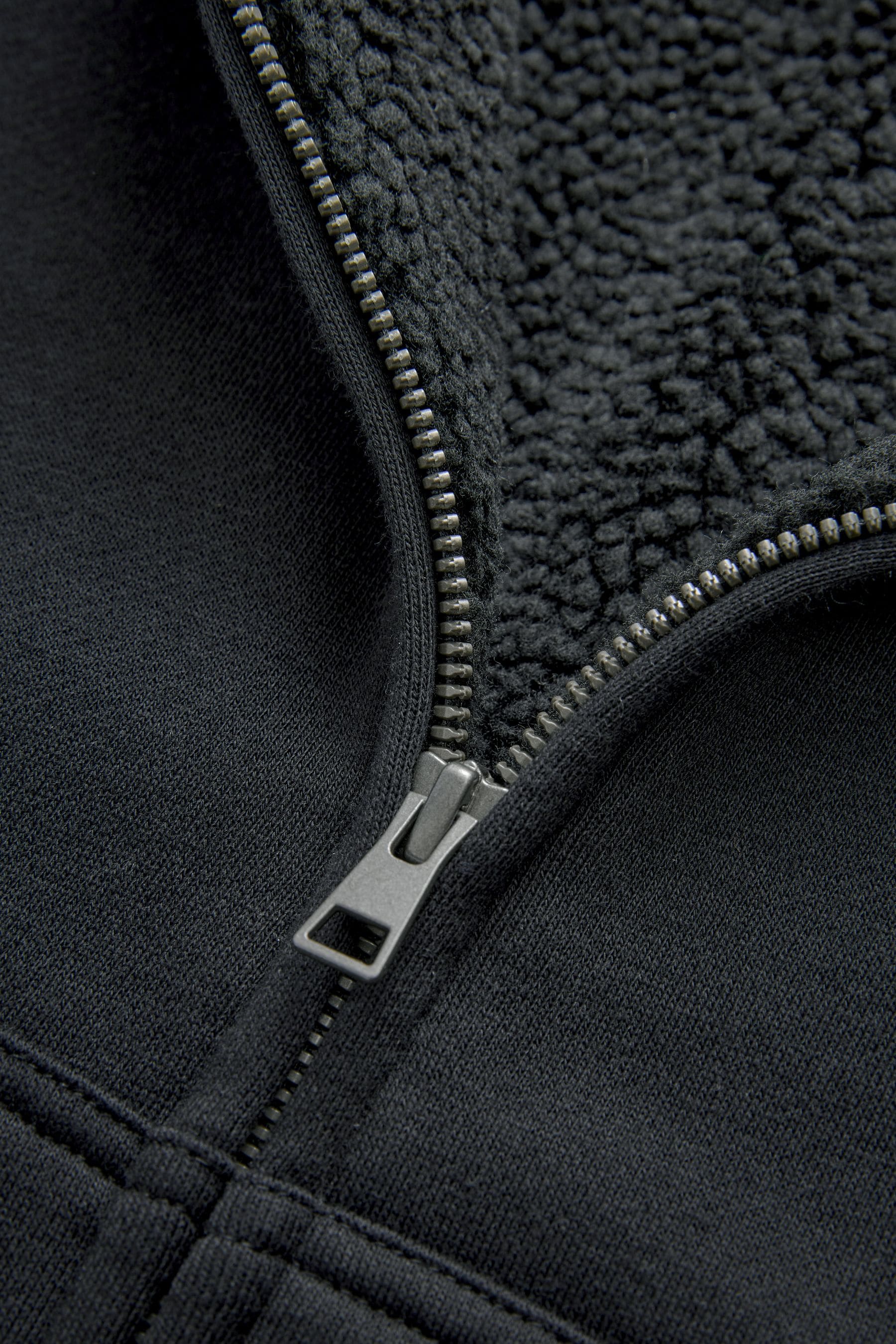 Black Fleece Lined Zip Through Hoodie (3-16yrs)