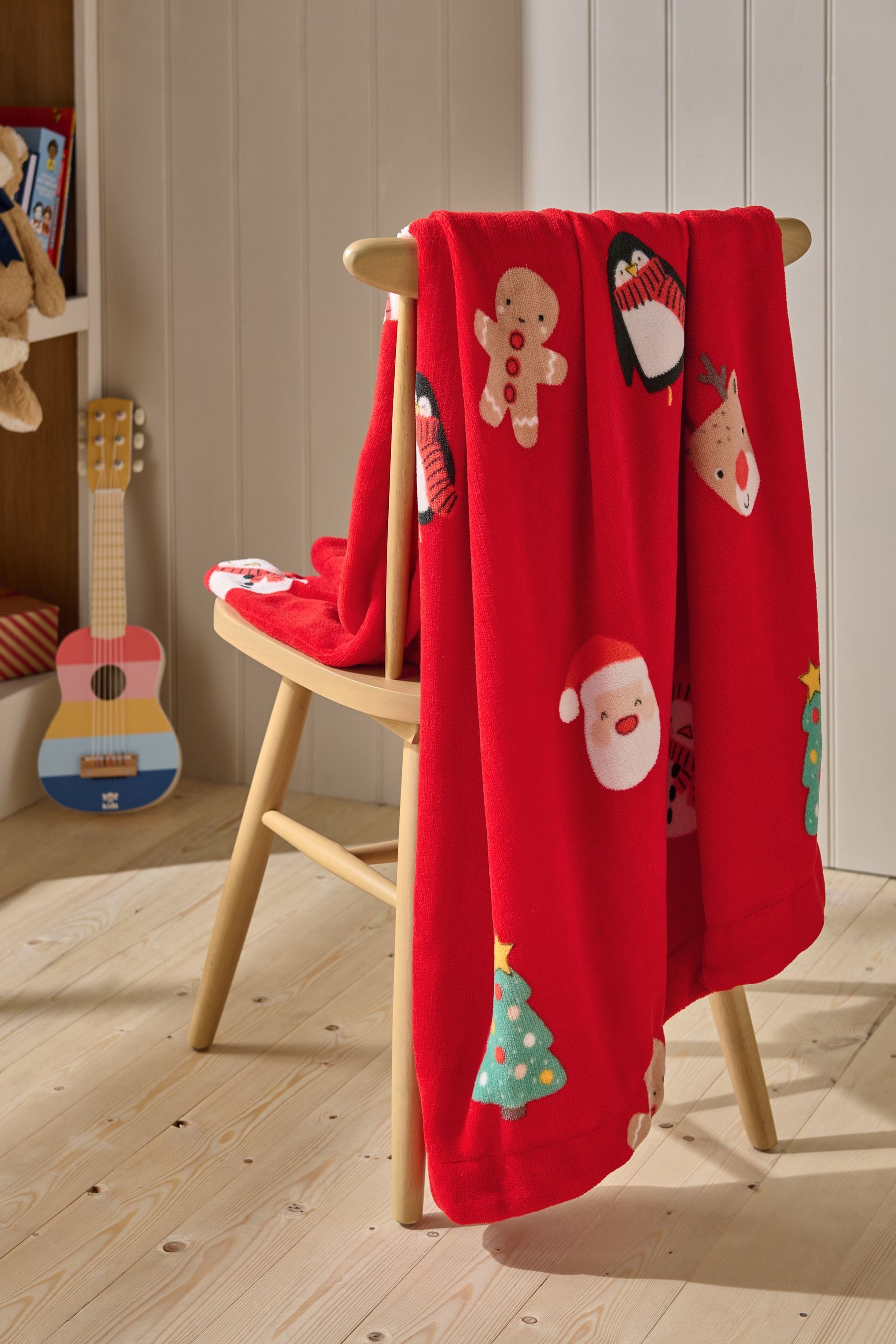 Red Santa Santa Christmas Super Soft Fleece Throw Blanket