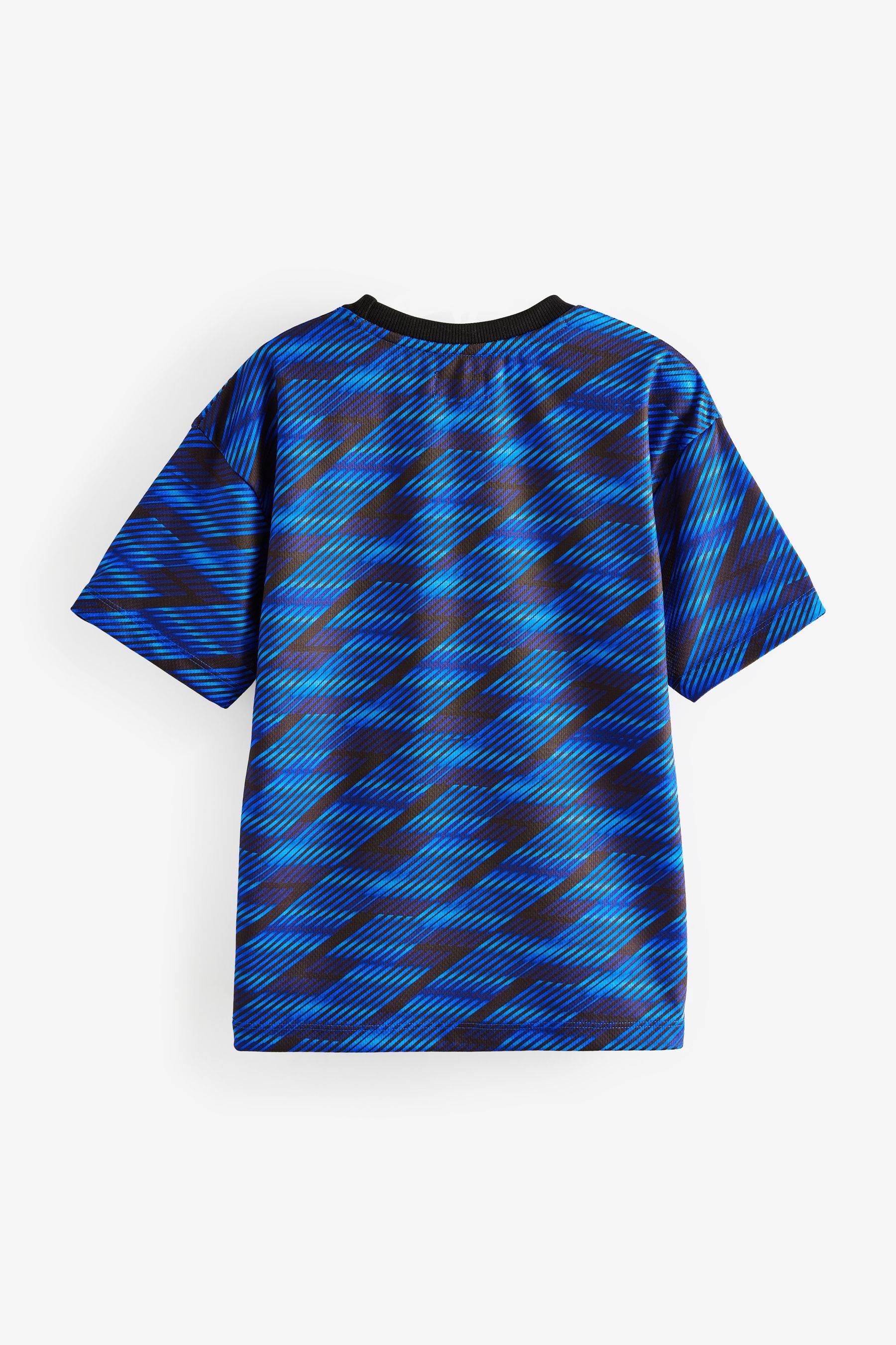 Blue Relaxed Fit Short Sleeve Football T-Shirt (3-16yrs)