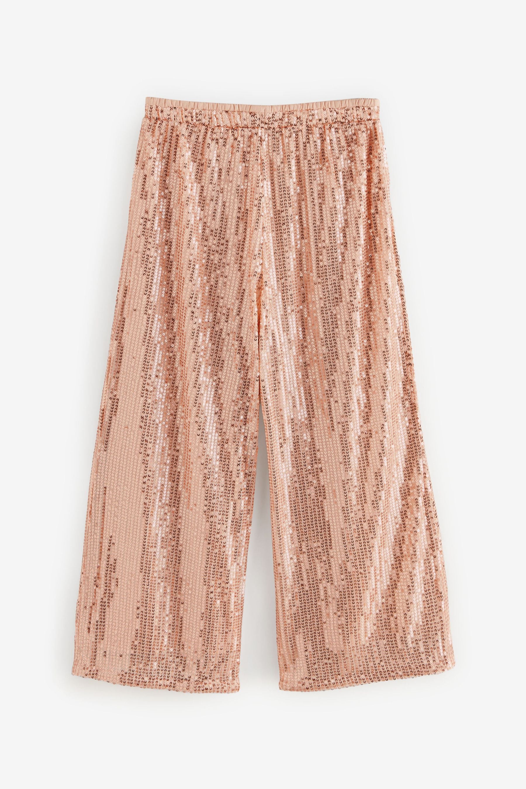 Gold Wide Leg Sequin Trousers (3-16yrs)