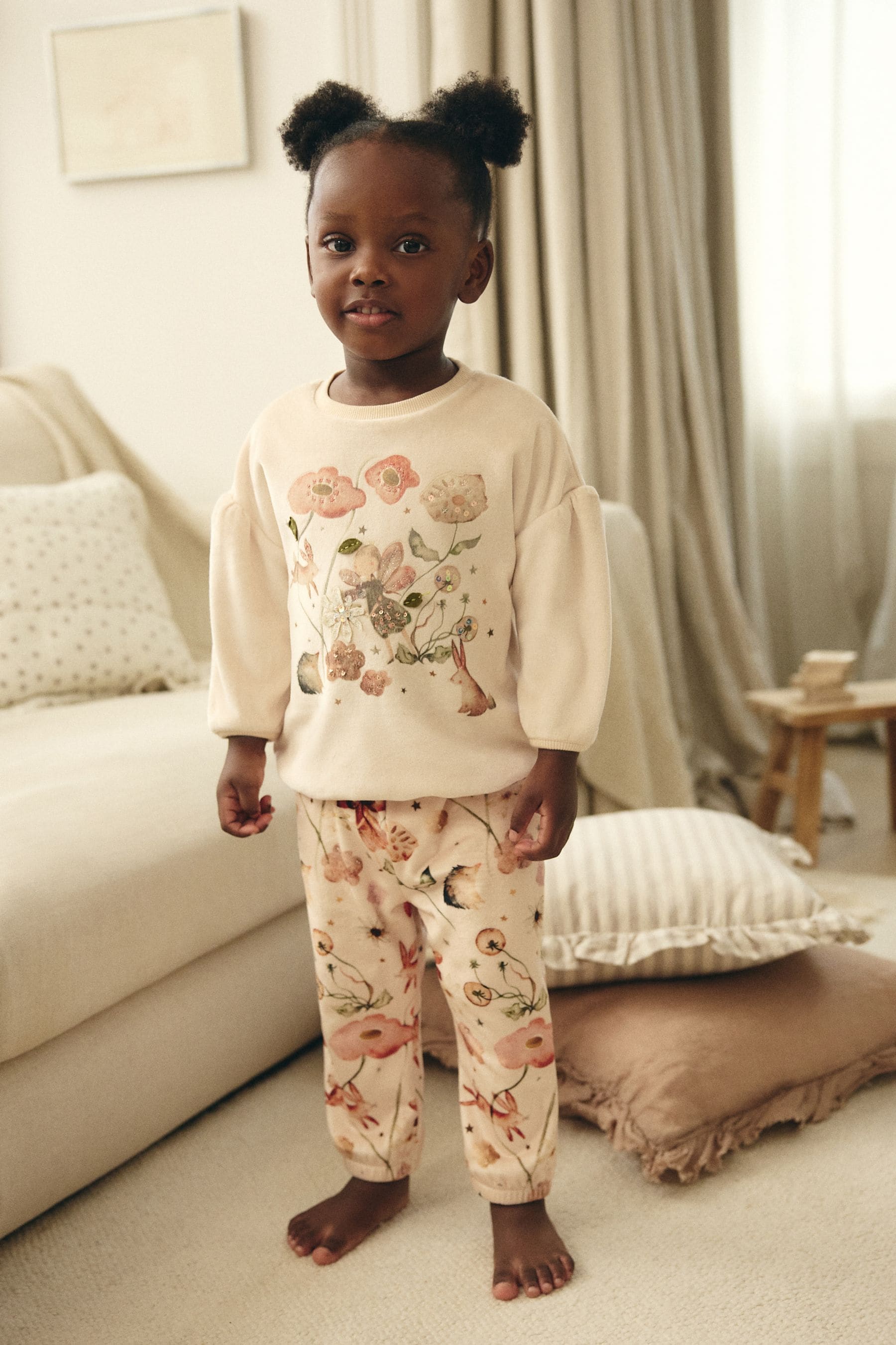 Neutral Cream Fairy Cosy Fleece Pyjamas (9mths-16yrs)