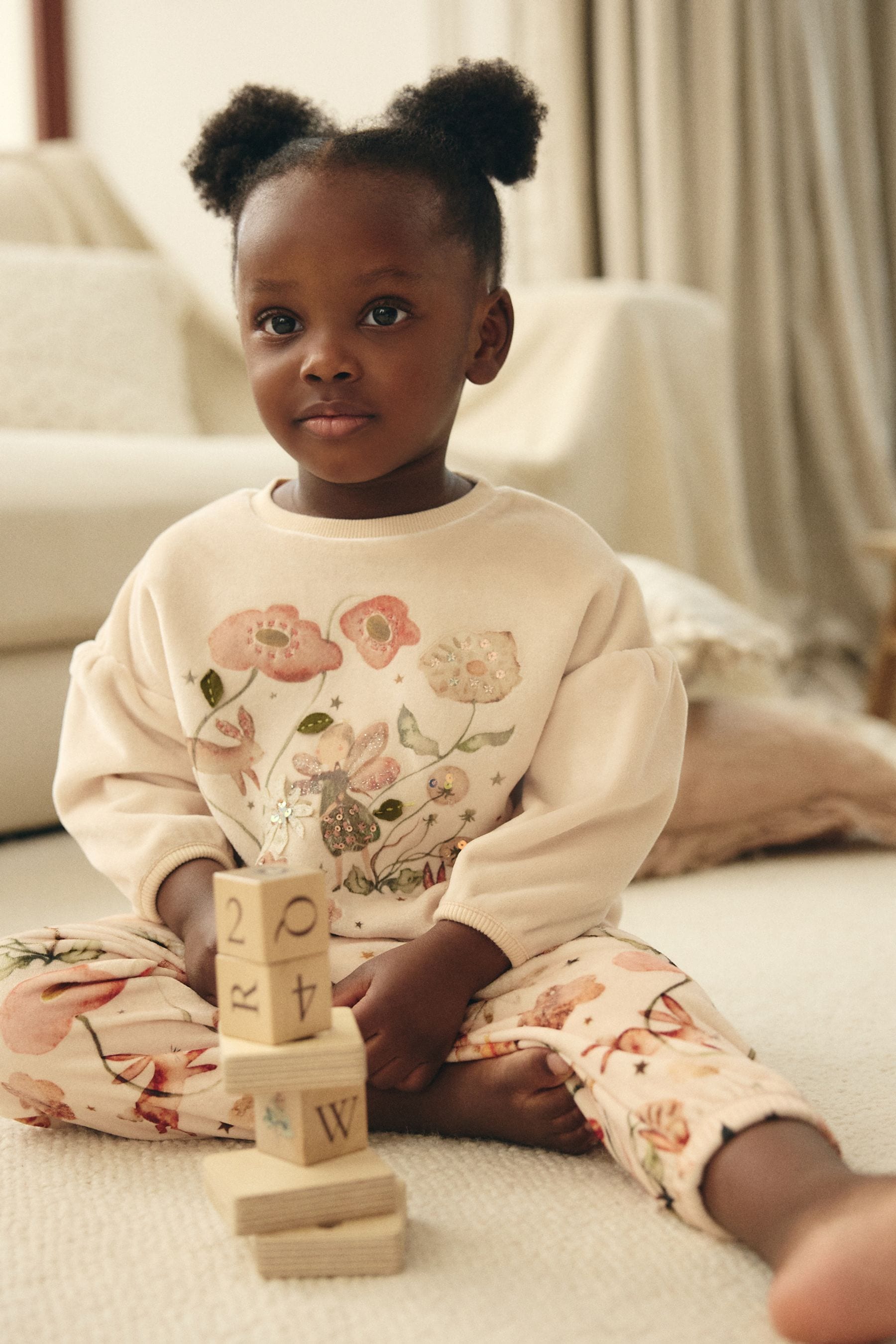 Neutral Cream Fairy Cosy Fleece Pyjamas (9mths-16yrs)