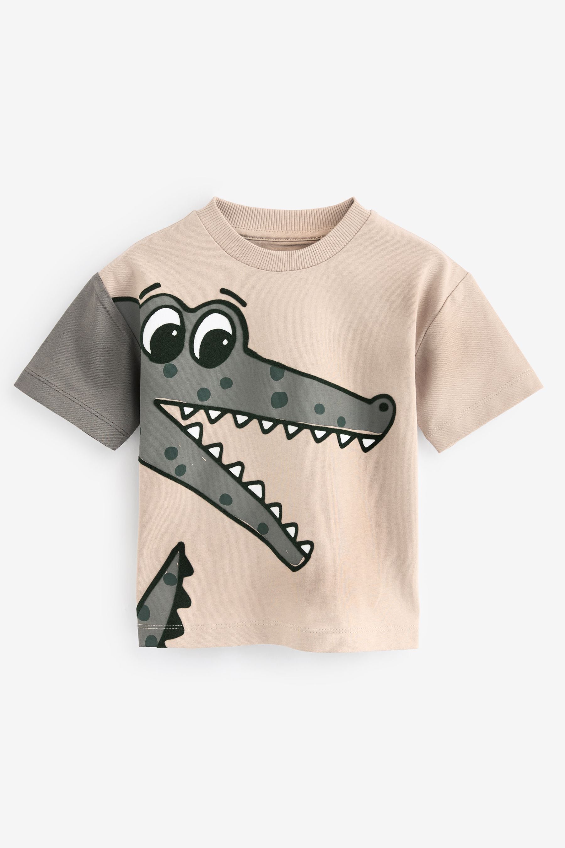 Neutral Crocodile Short Sleeve Character T-Shirt (3mths-7yrs)