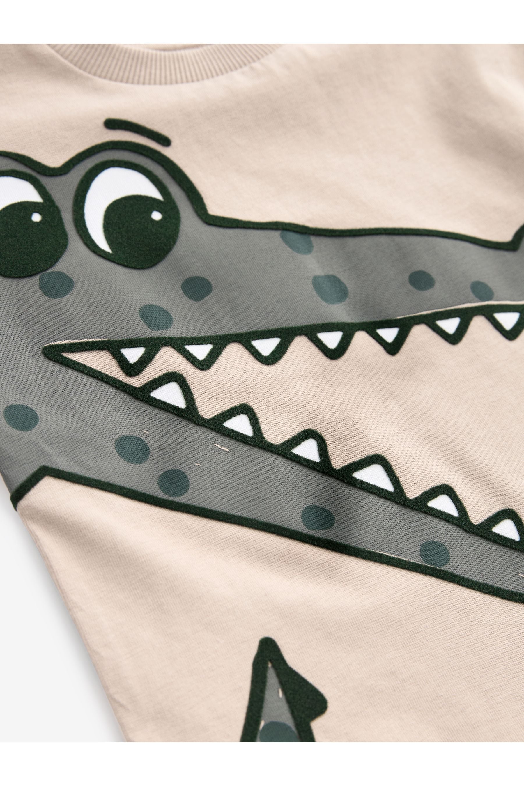 Neutral Crocodile Short Sleeve Character T-Shirt (3mths-7yrs)