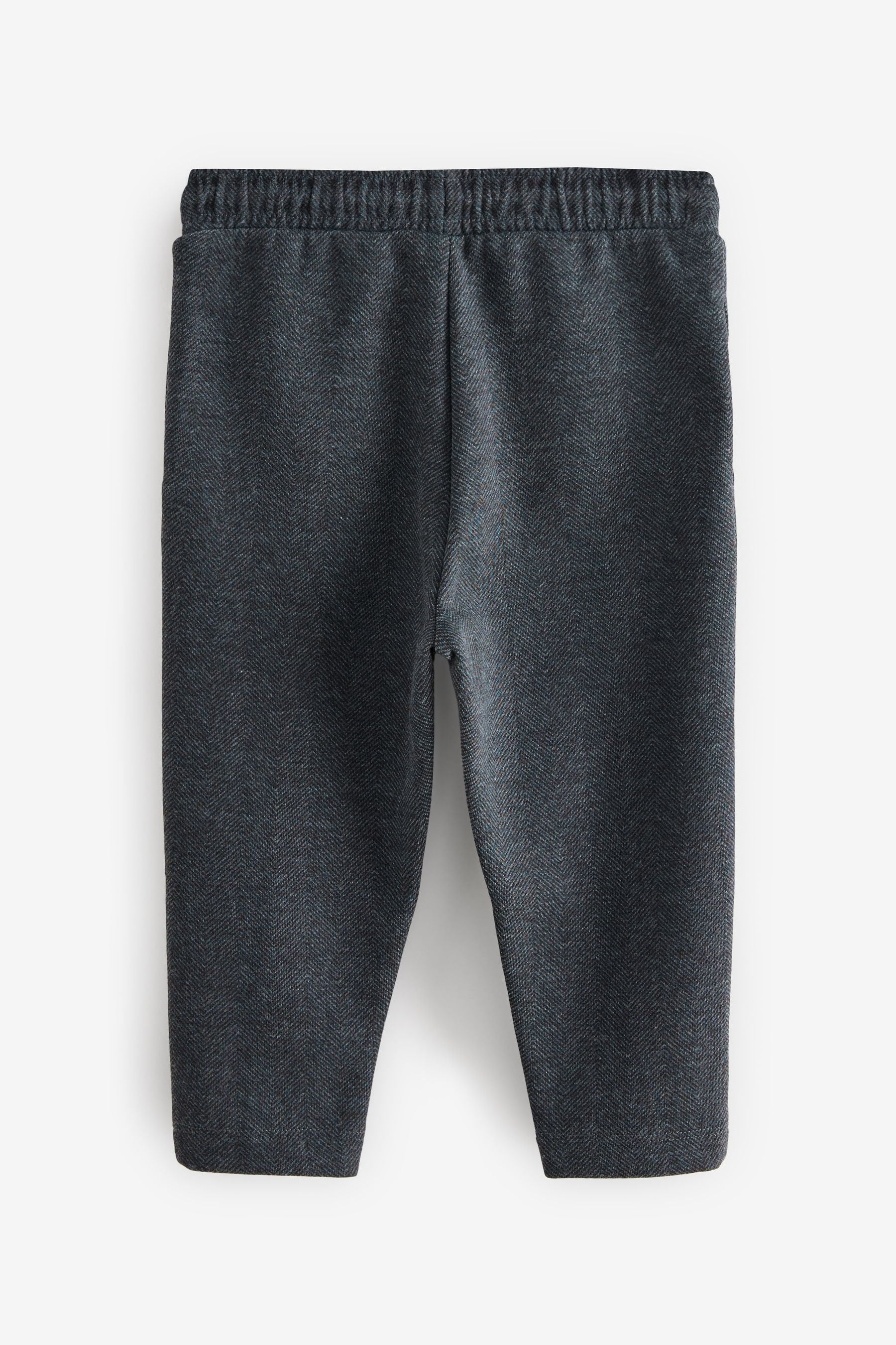 Charcoal Grey Herringbone Pintuck Jersey Joggers (3mths-7yrs)