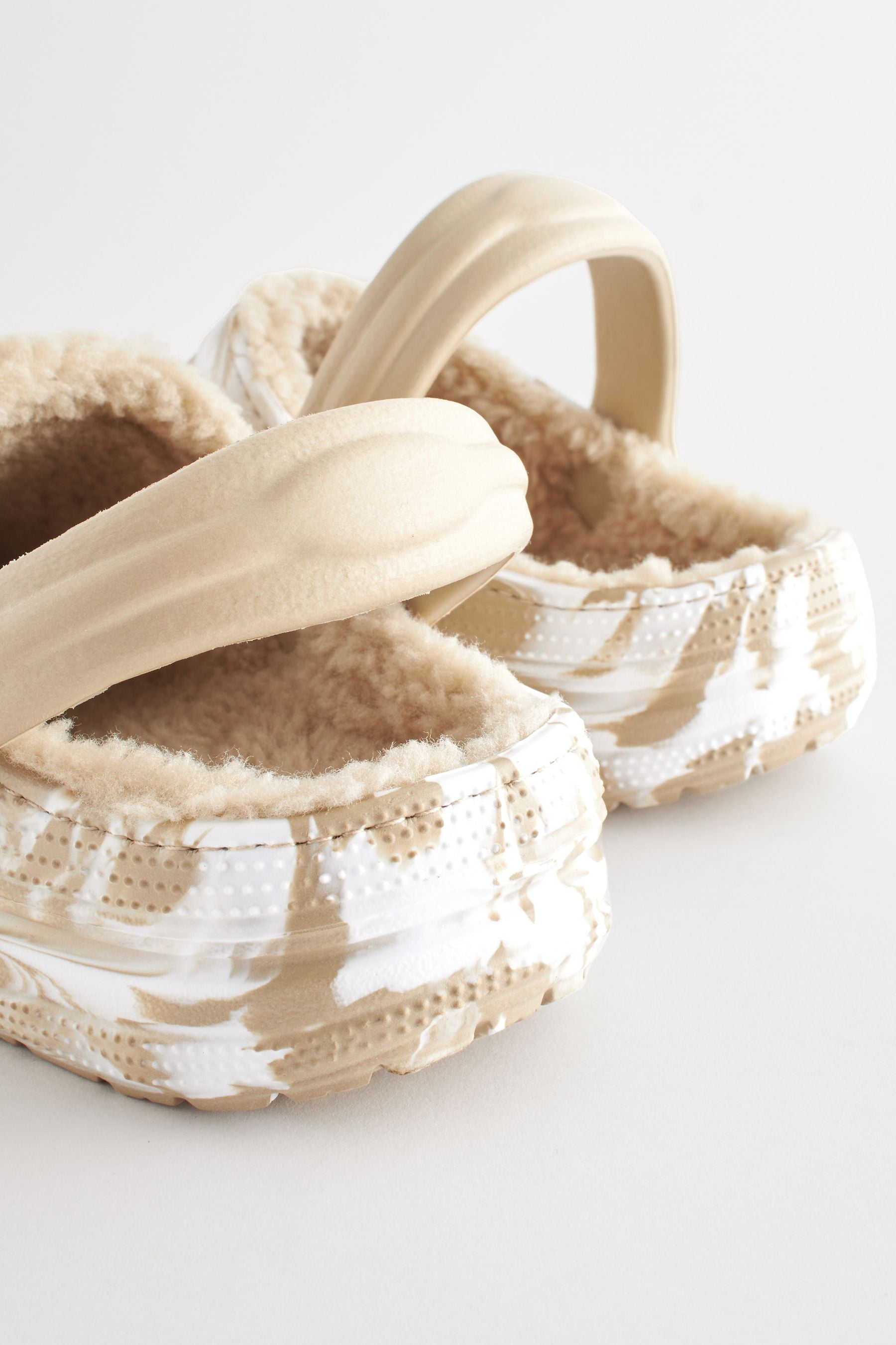 Neutral Marble Slipper Clogs