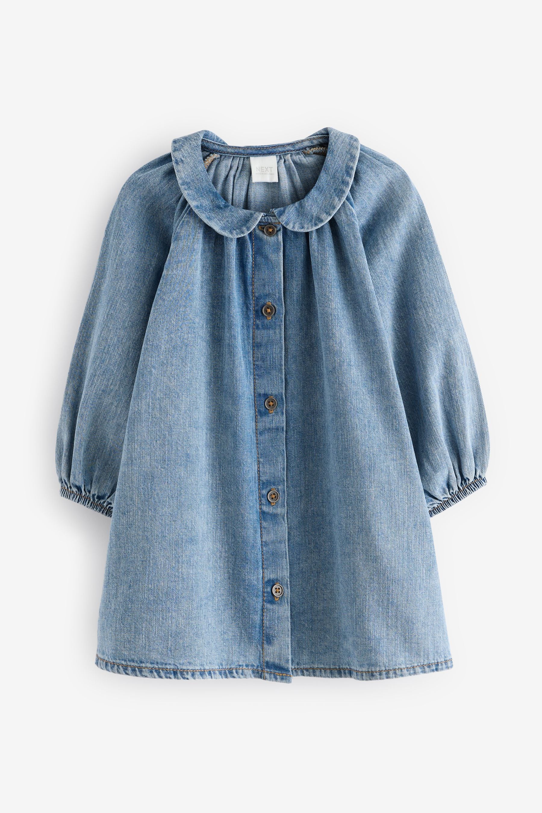 Blue Denim 100% Cotton Shirt Dress (3mths-8yrs)