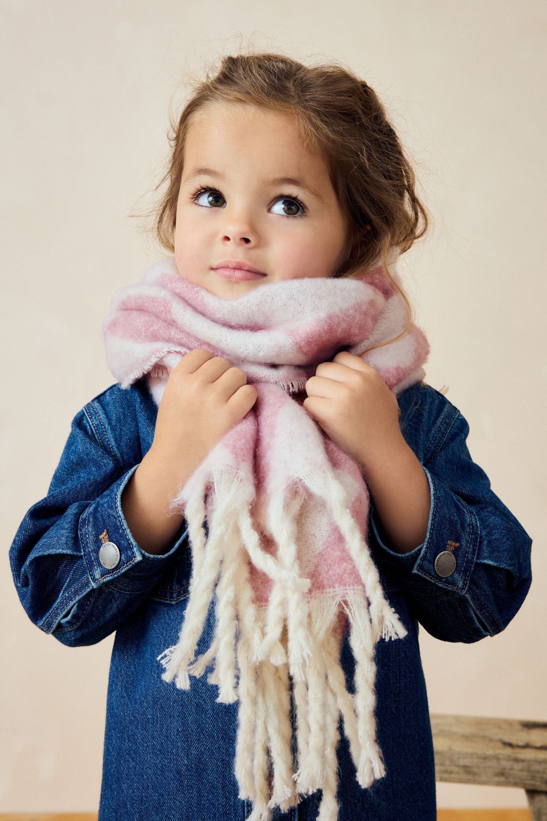 Pink/White Scarf (3-16yrs)