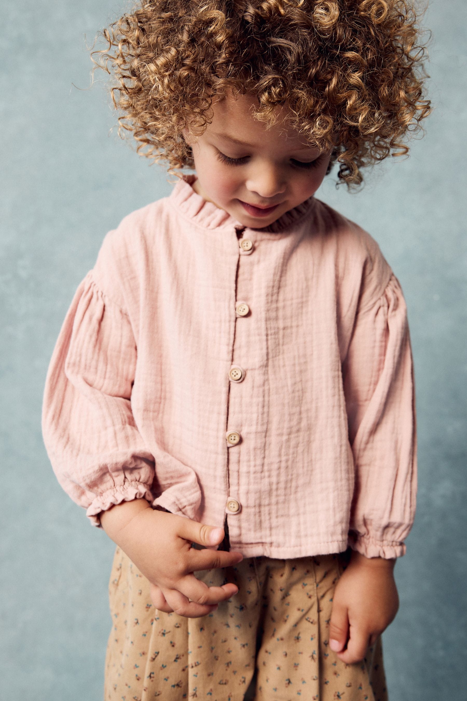 Pink 100% Cotton Blouse and Co-ord Trousers Set (3mths-8yrs)