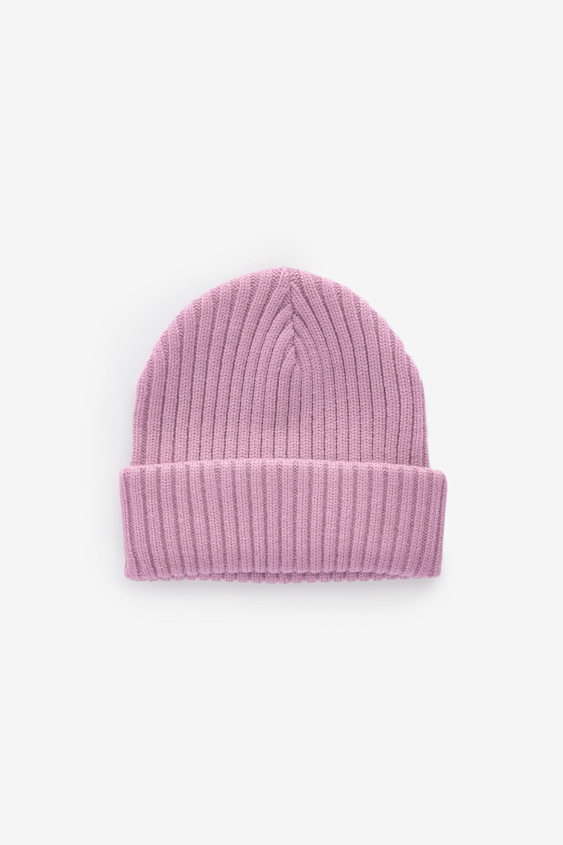 Lilac Purple Rib Beanie Hat (1-16yrs)