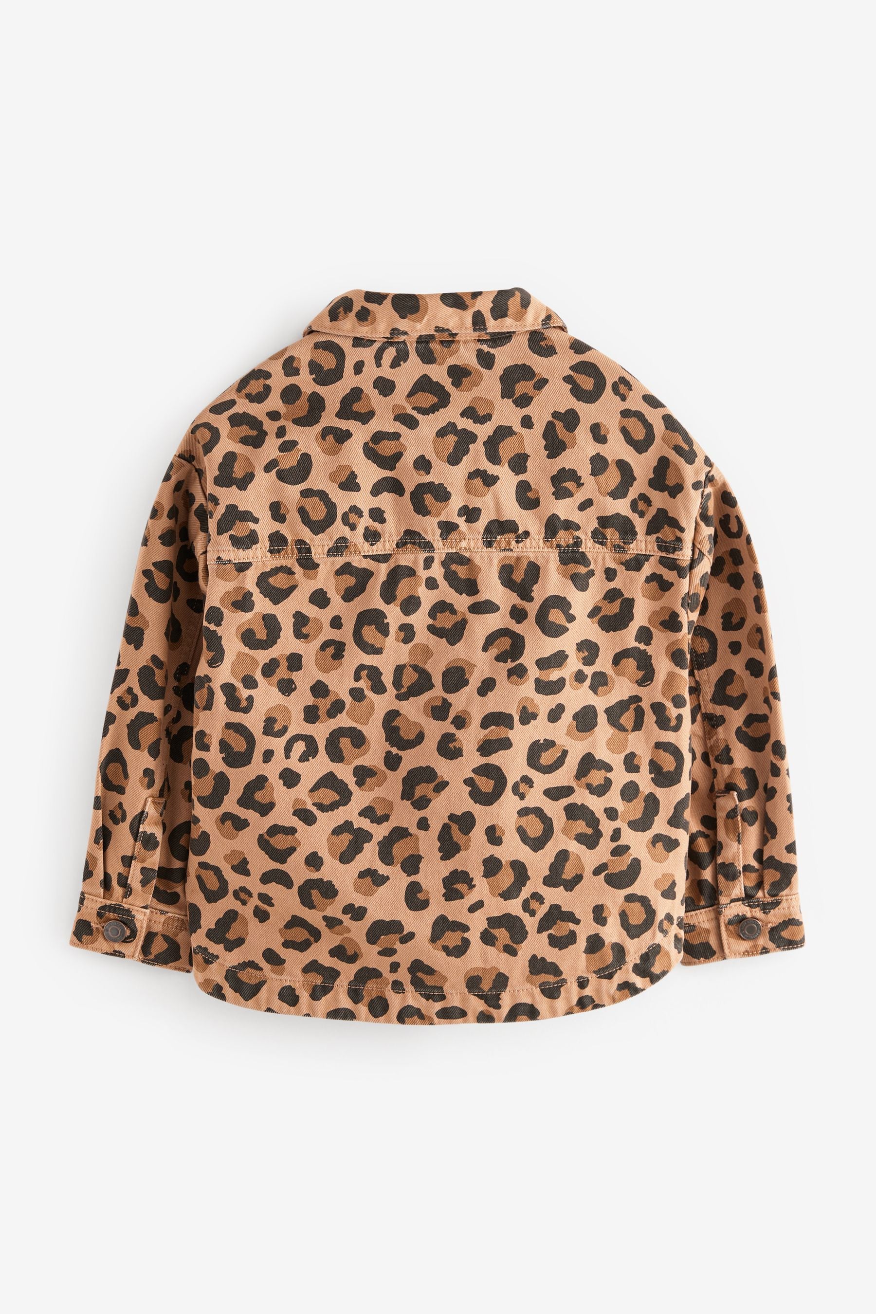 Animal Print 100% Cotton Denim Shacket (3-16yrs)