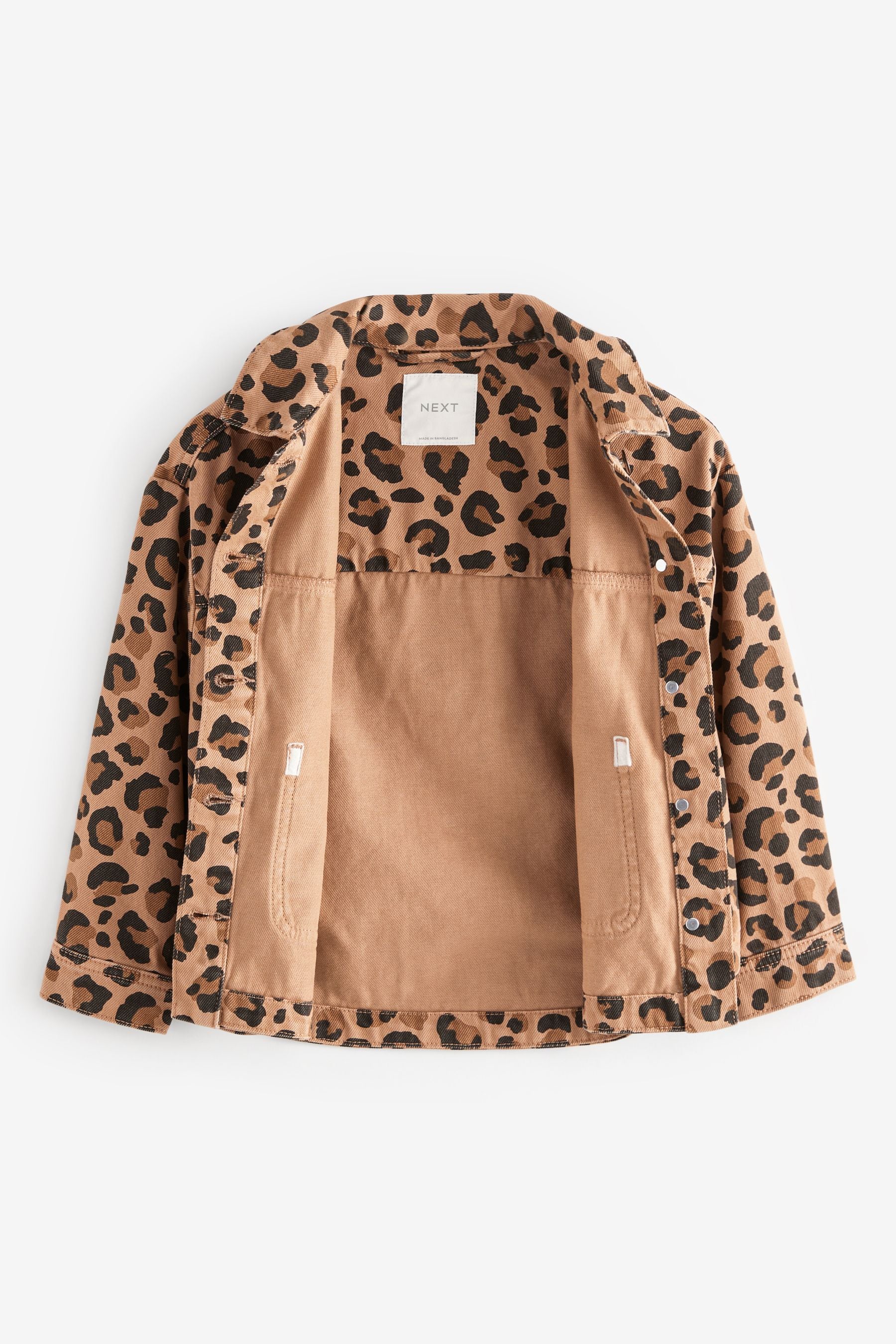 Animal Print 100% Cotton Denim Shacket (3-16yrs)