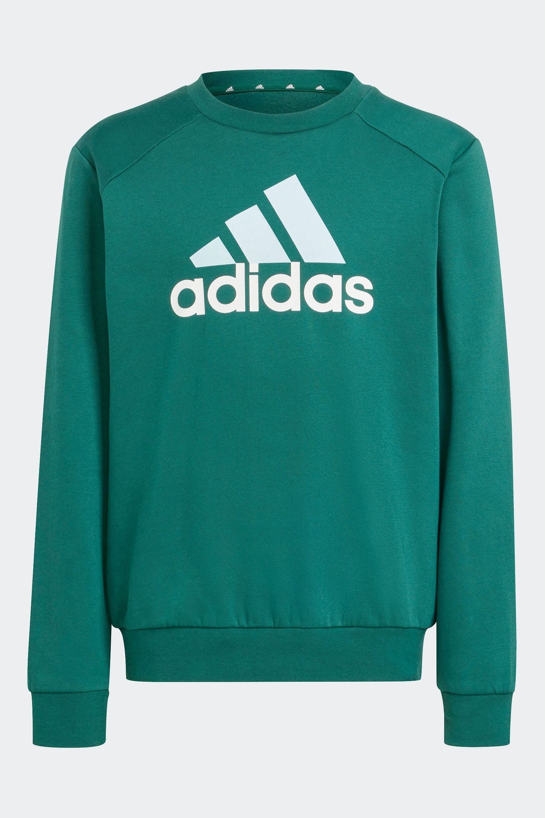 adidas Green Kids Sportswear Essentials Big Logo Fleece Jogger Set